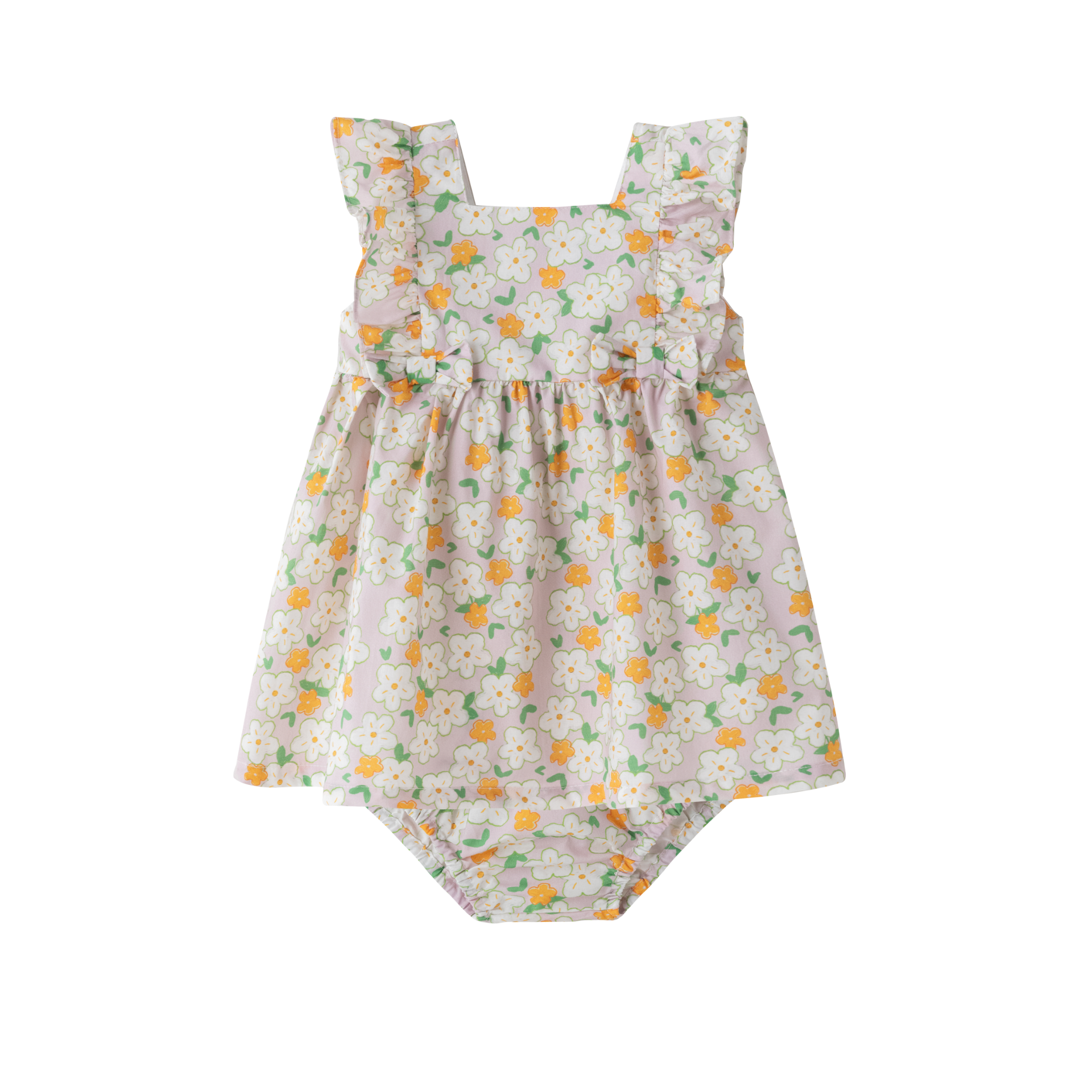Vestido + Braguita Morado Flores Bebé