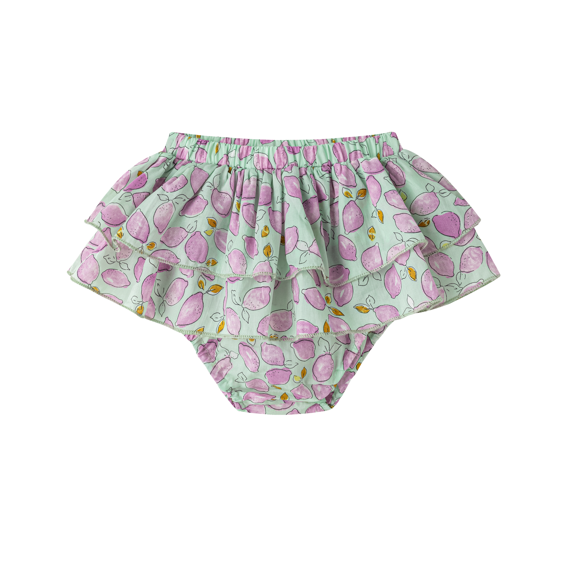 Short Falda Limones Morados Bebé