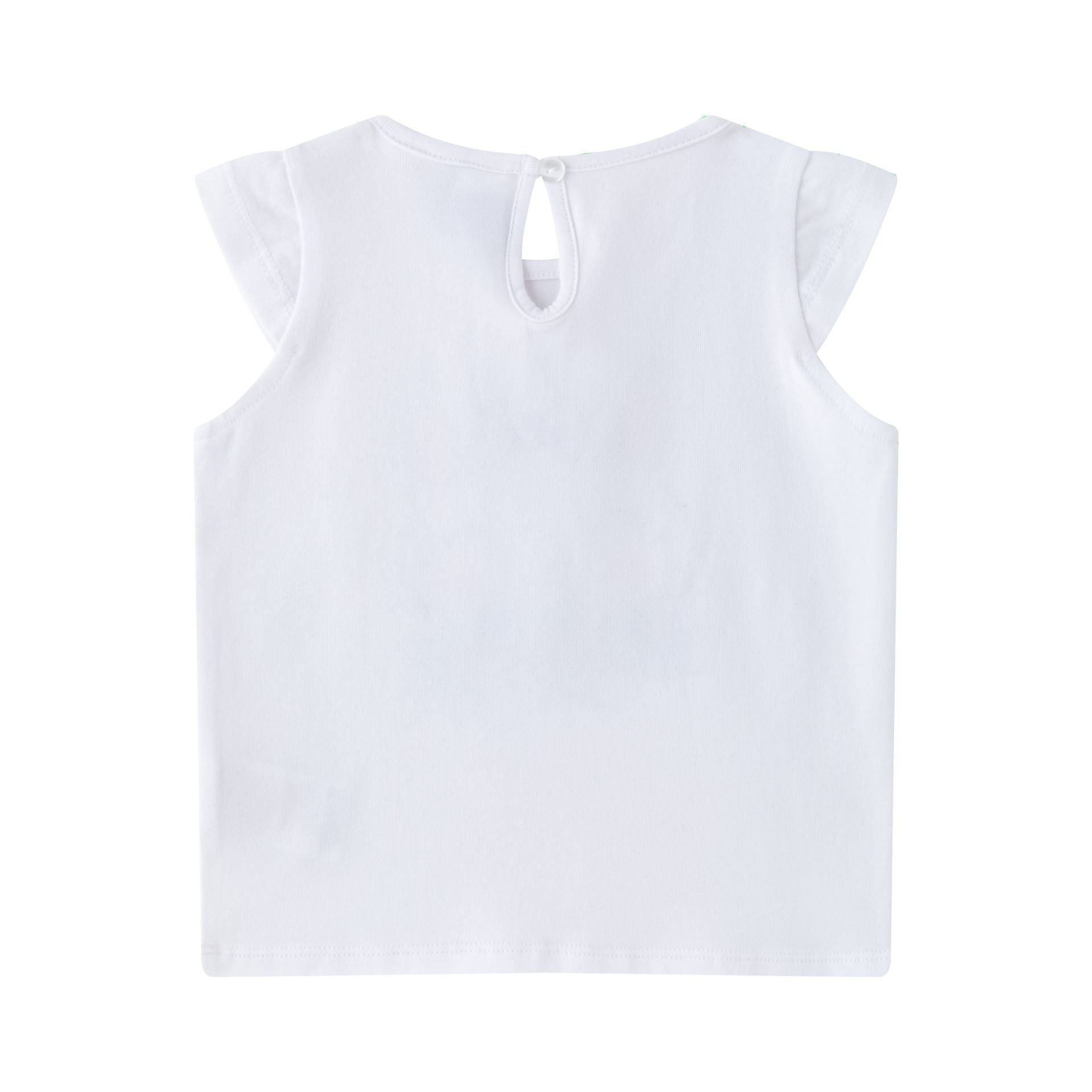 Camiseta Gato Lazo Blanca Bebé