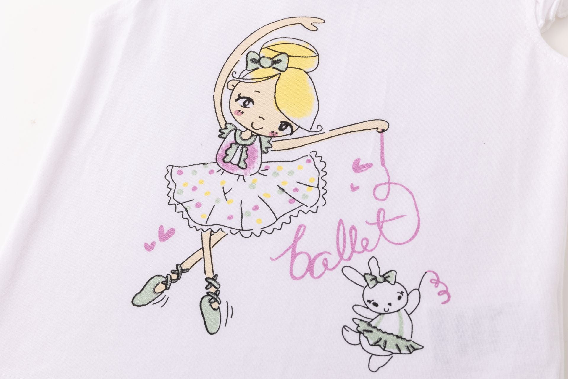 Camiseta Ballet Blanca Bebé