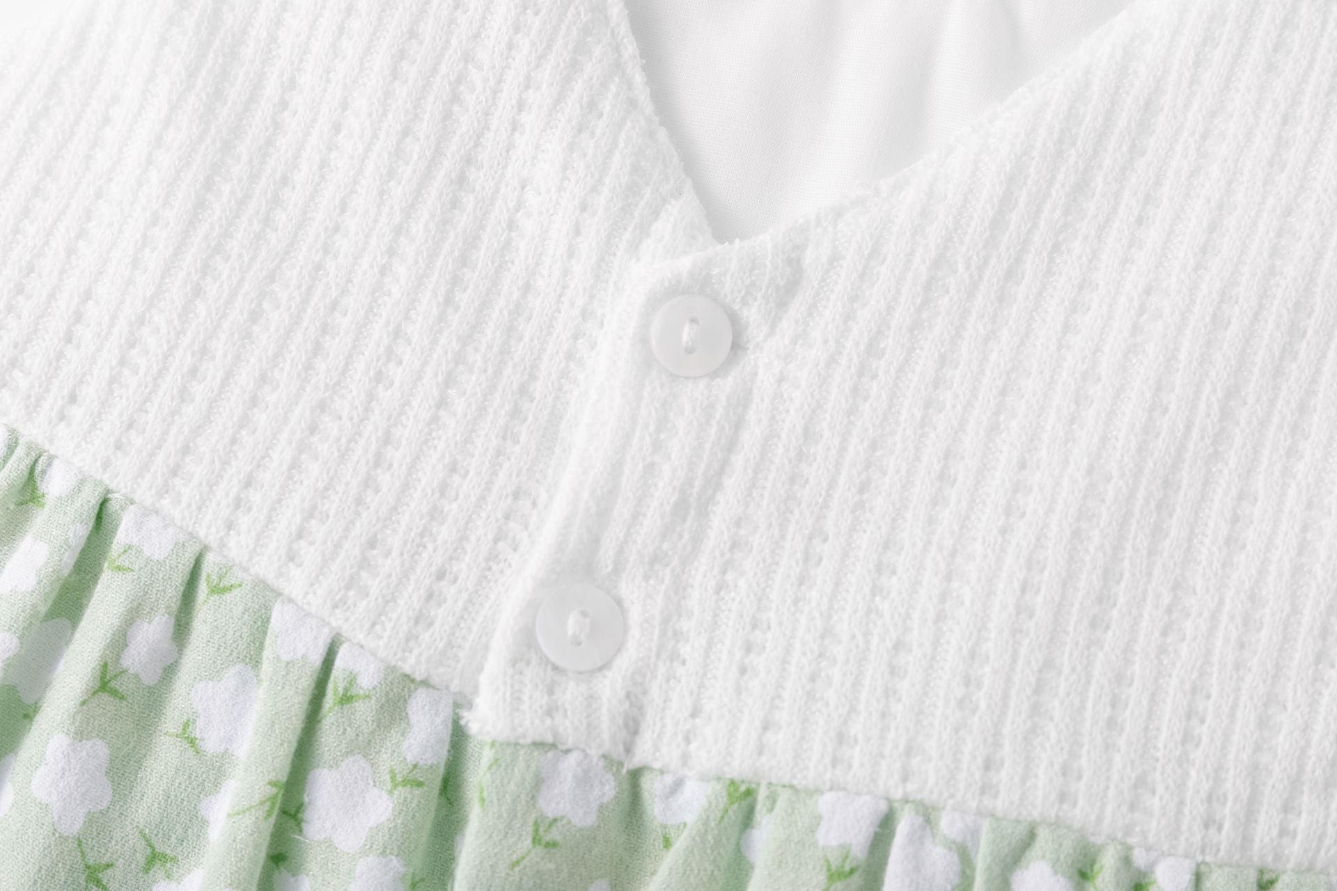 Vestido Bebé Flores Verde