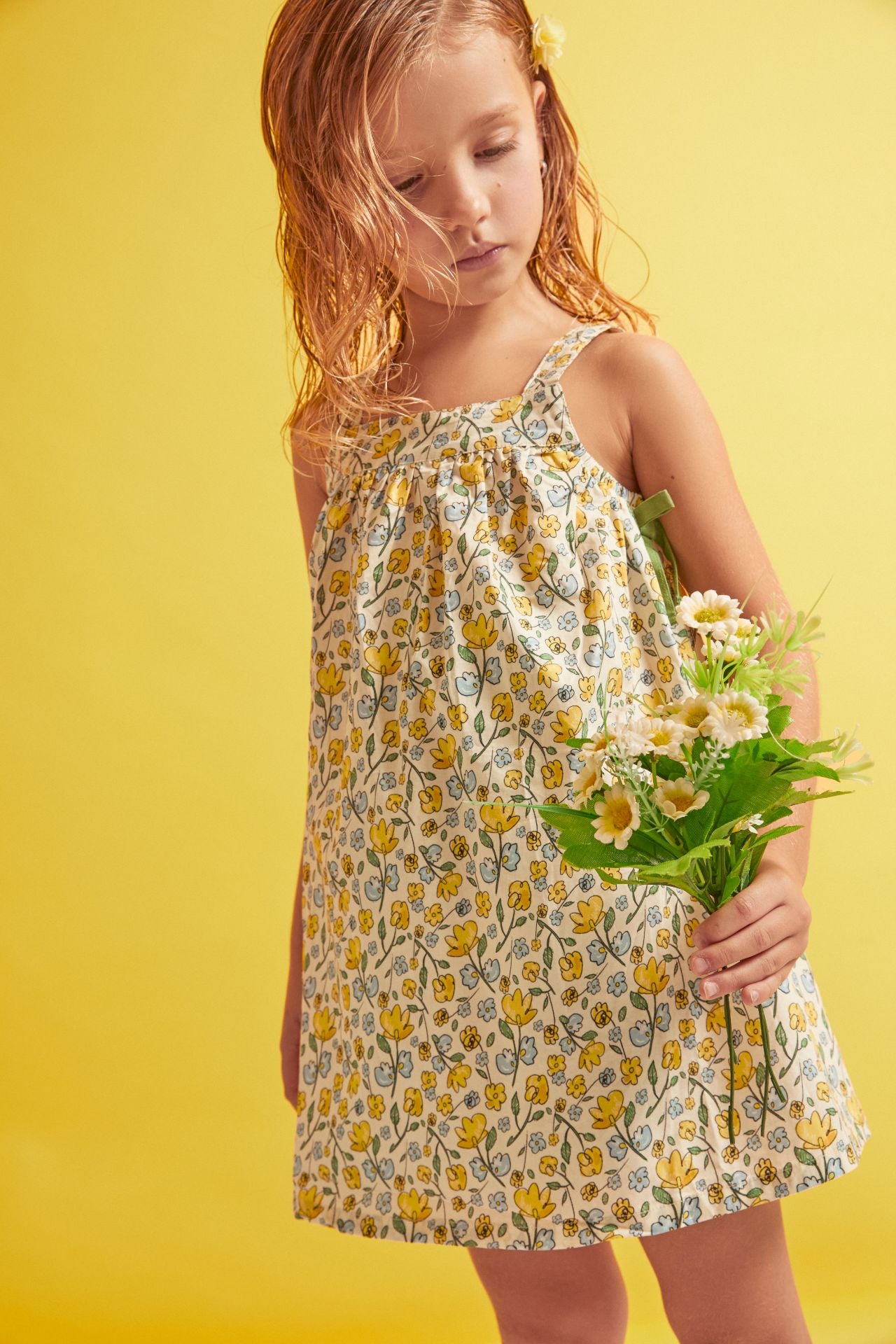 Vestido Flores Amarillas Mini