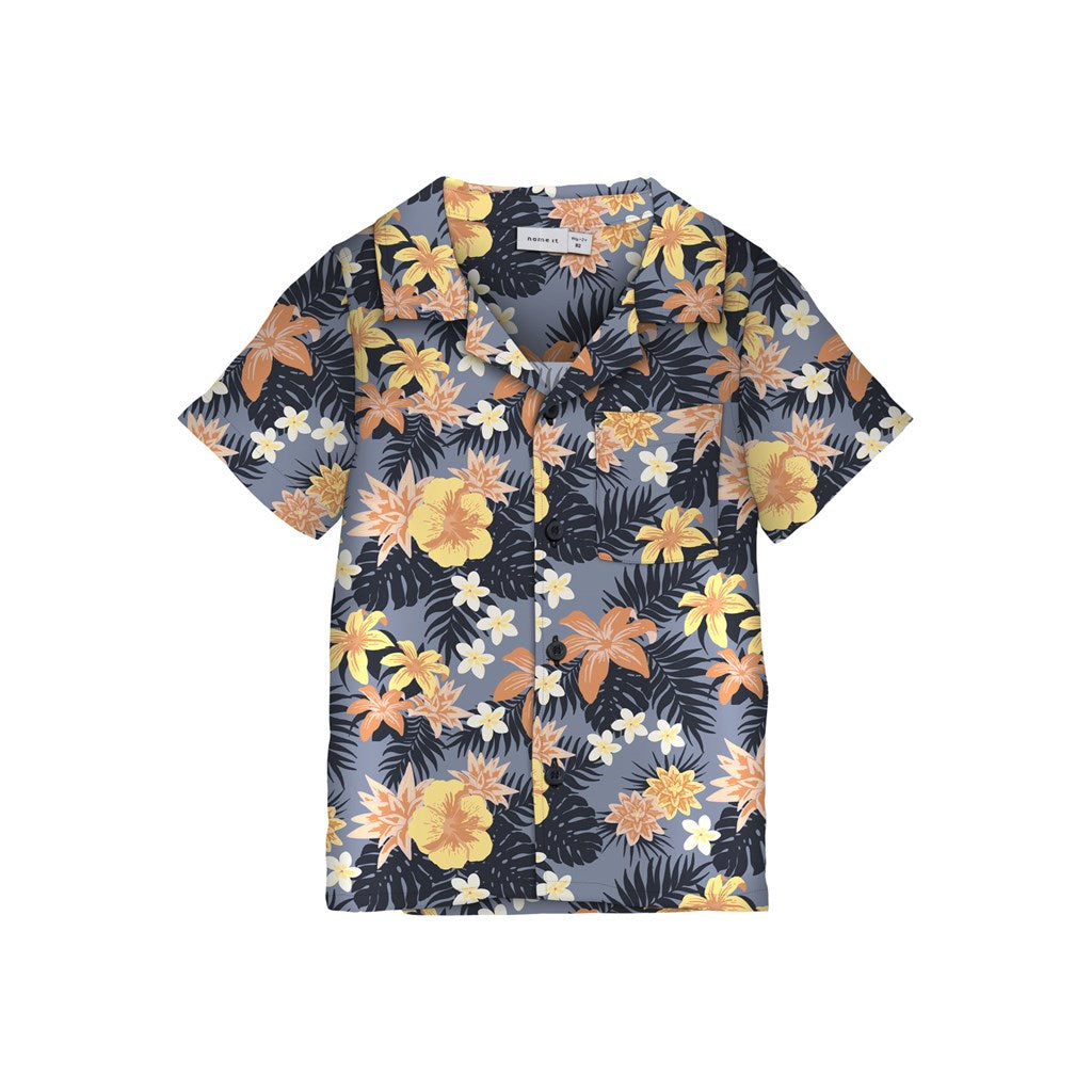 Camisa Flores y Short Coral