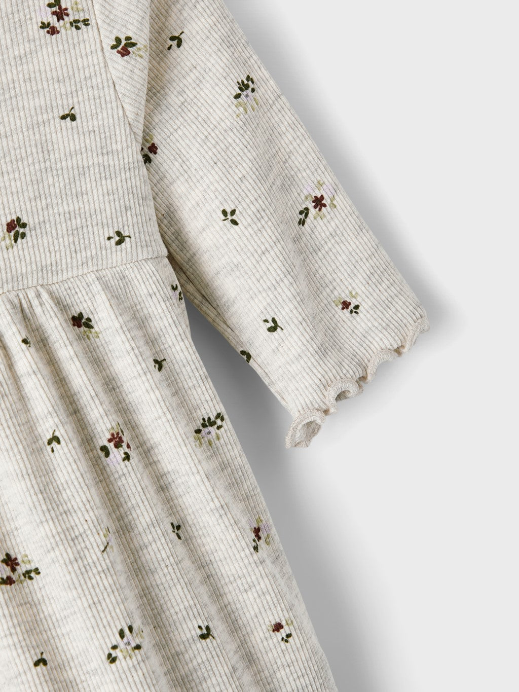 Vestido Bebé Gris Flores