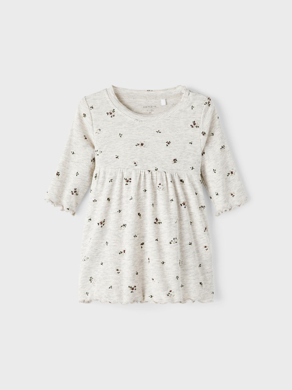 Vestido Bebé Gris Flores
