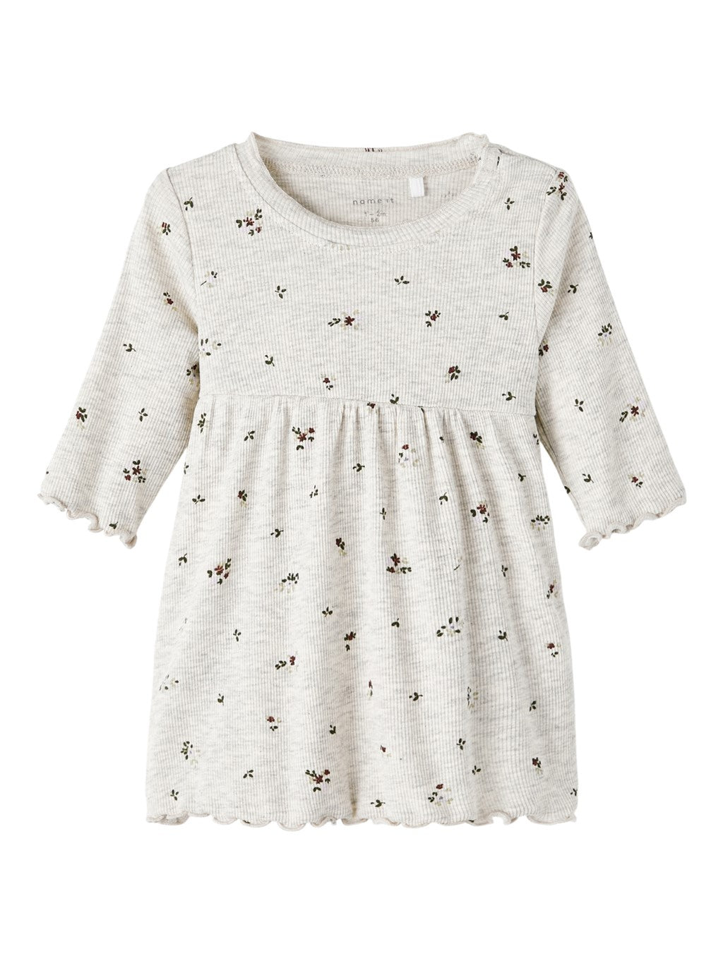 Vestido Bebé Gris Flores