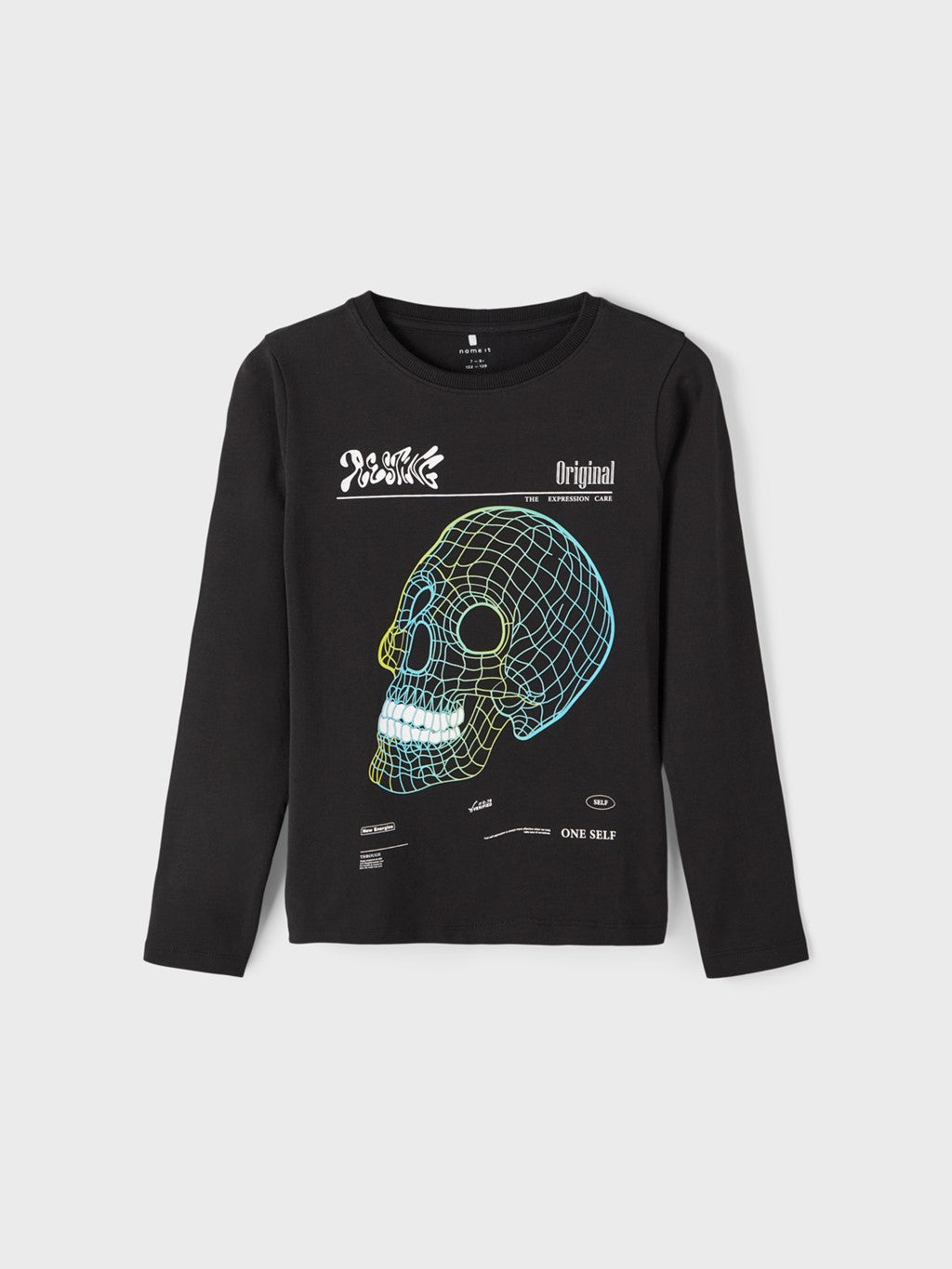 Camiseta Manga Larga Calavera Negra