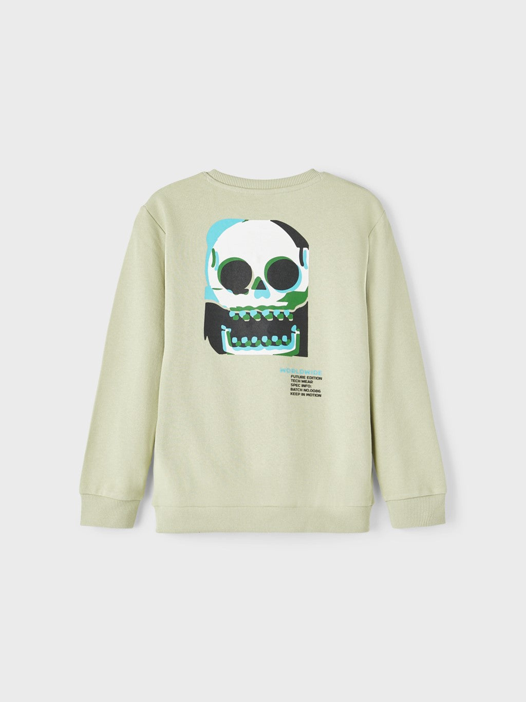 Sudadera Sin Capucha Calavera Beige
