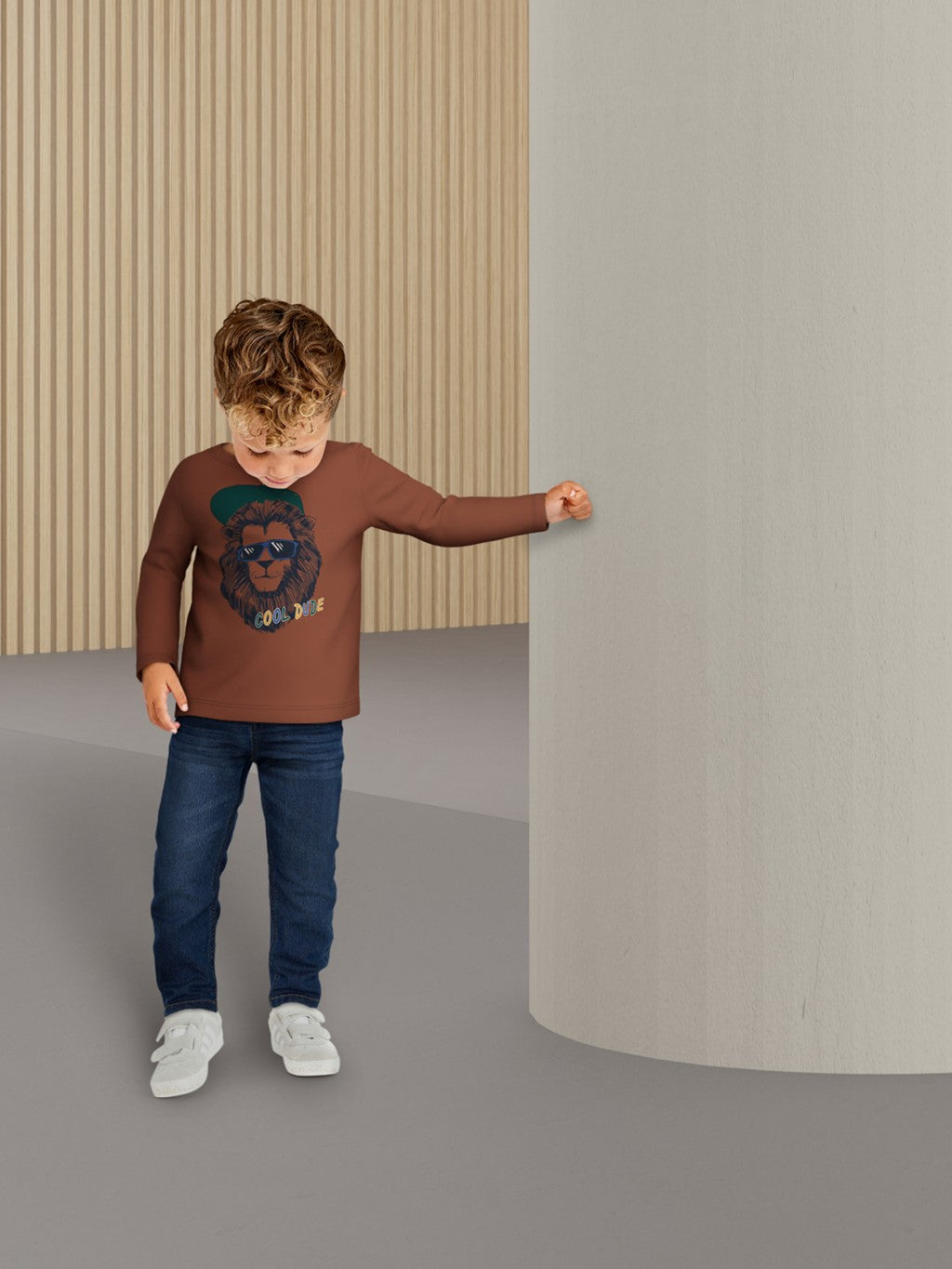 Camiseta Marrón León