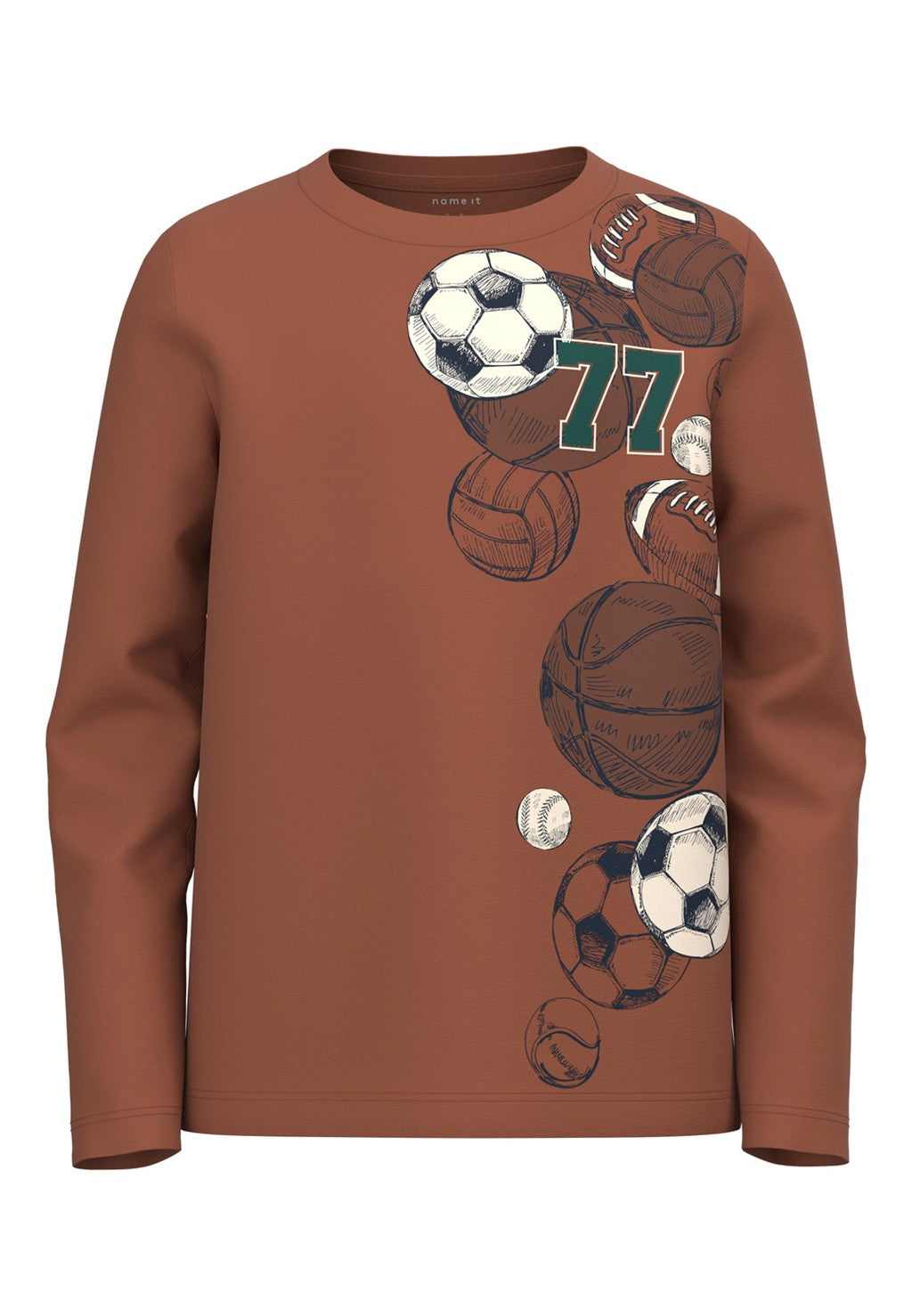 Camiseta Marrón Pelotas
