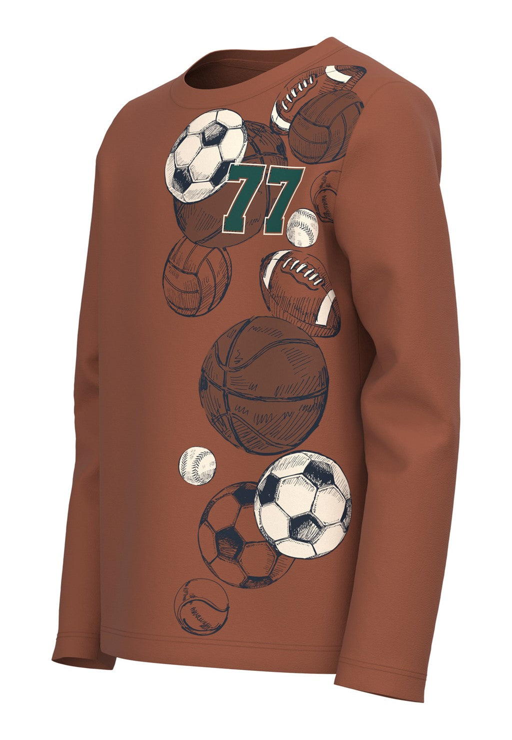 Camiseta Marrón Pelotas