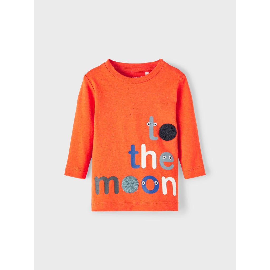 Camiseta Bebé Moon Naranja