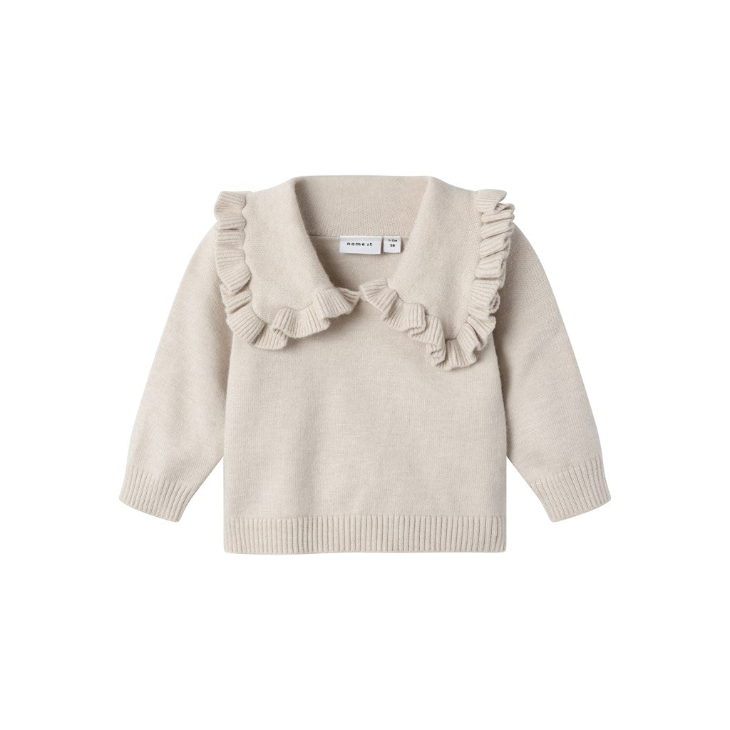 Jersey Cuello Volantes Bebé Gris