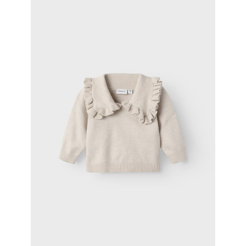 Jersey Cuello Volantes Bebé Gris