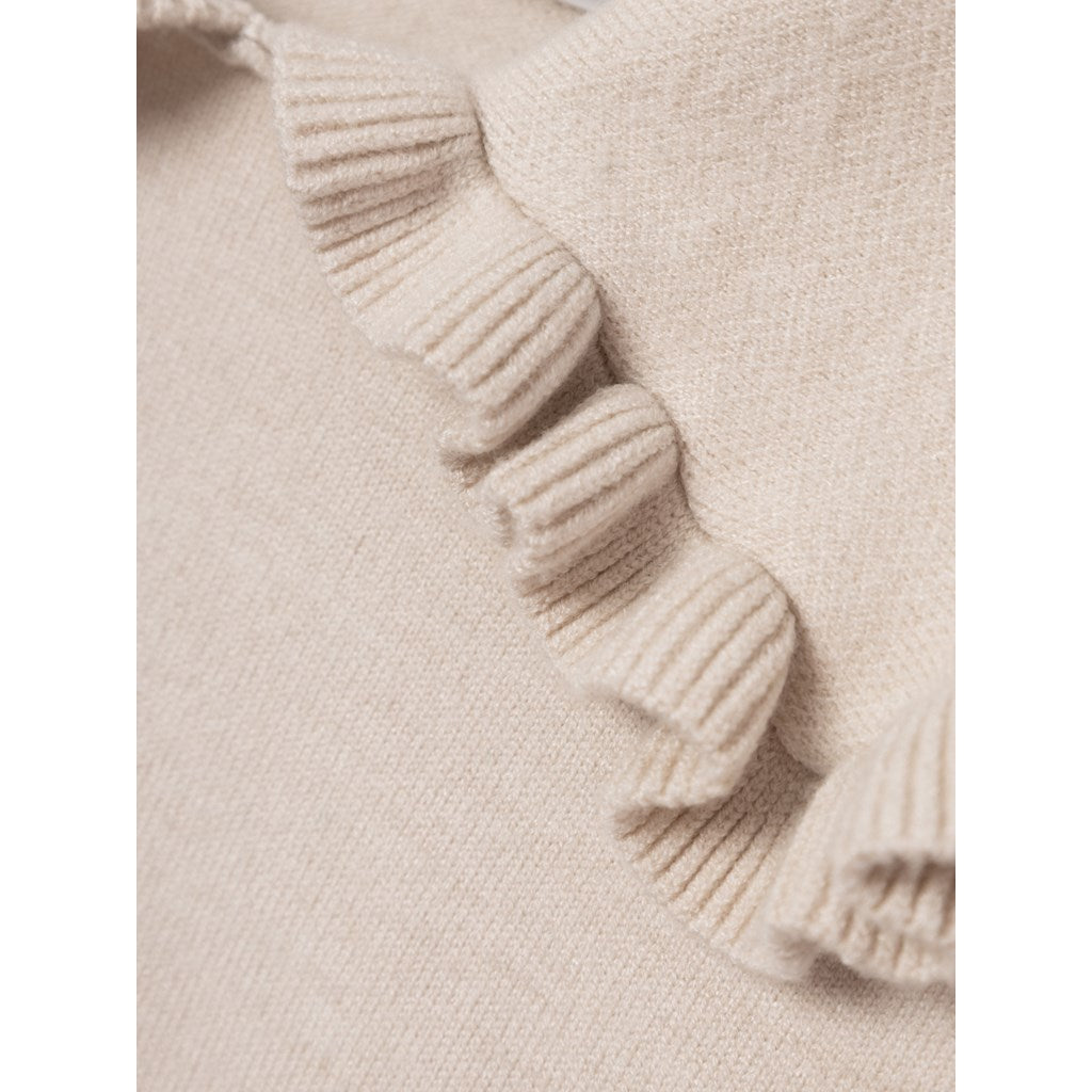 Jersey Cuello Volante Beige