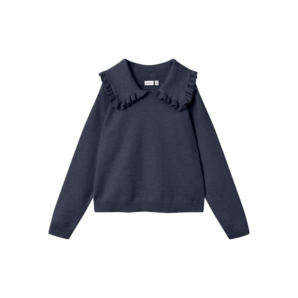 Jersey Cuello Volante Marino