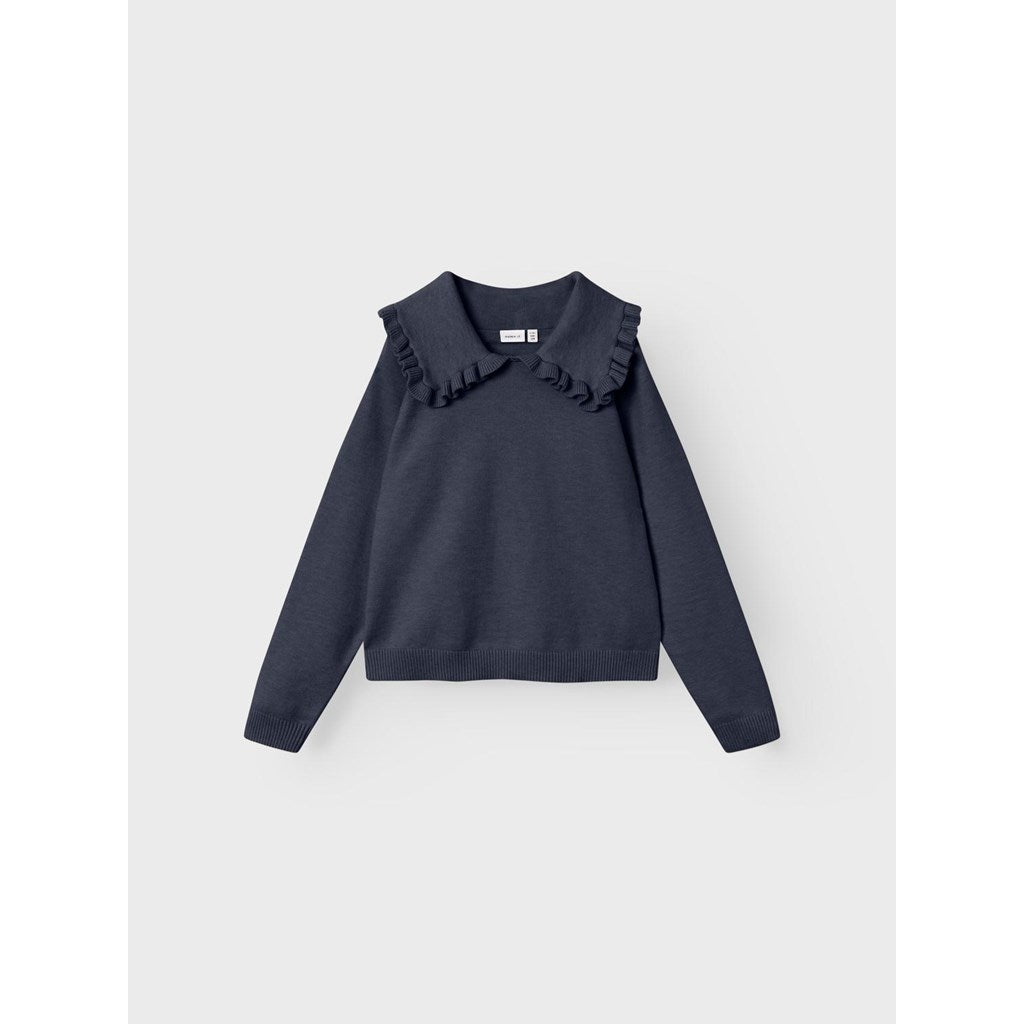 Jersey Cuello Volante Marino