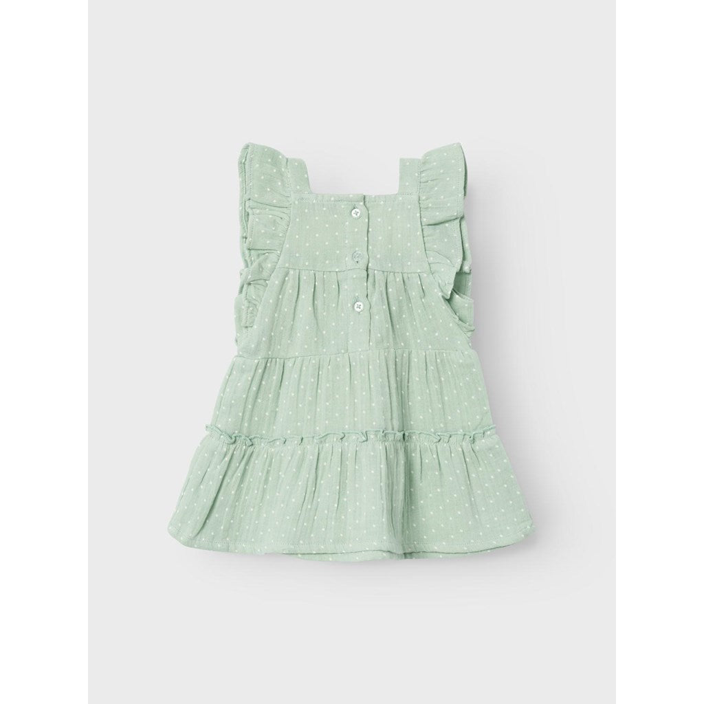 Vestido Lunares Volantes Mint