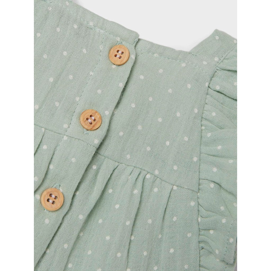 Vestido Lunares Volantes Mint