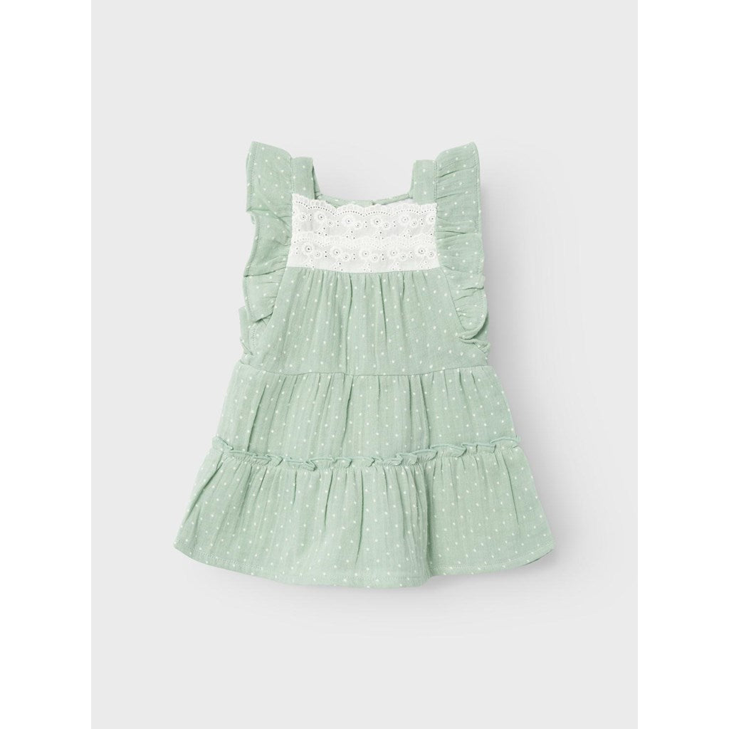 Vestido Lunares Volantes Mint