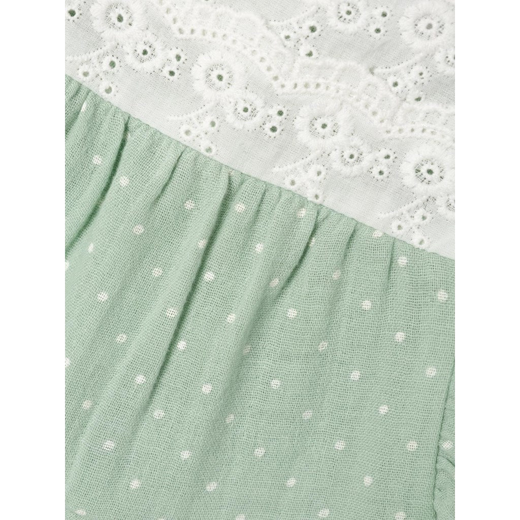 Vestido Lunares Volantes Mint