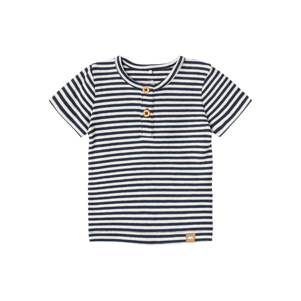Camiseta Bebé Rayas Marino