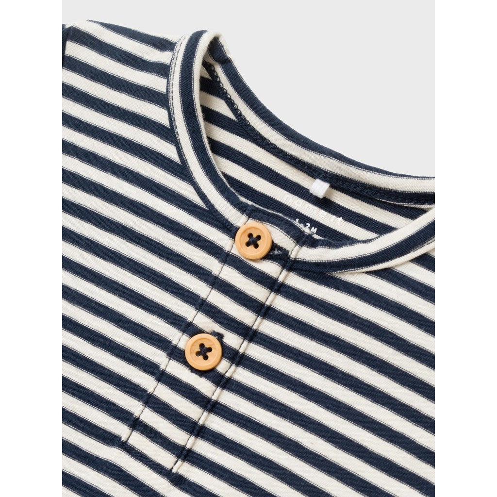 Camiseta Bebé Rayas Marino