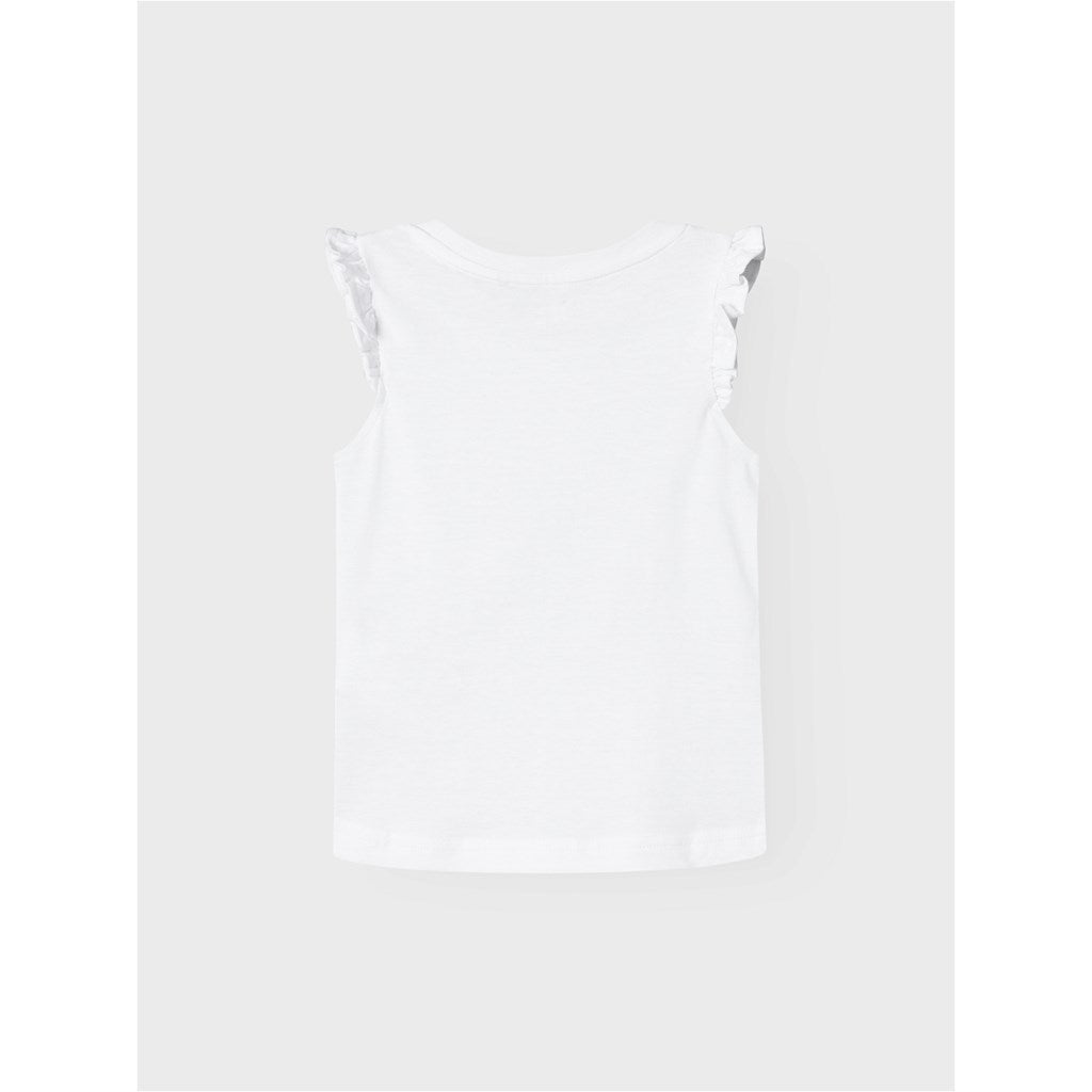 Camiseta Básica Volantes Blanca