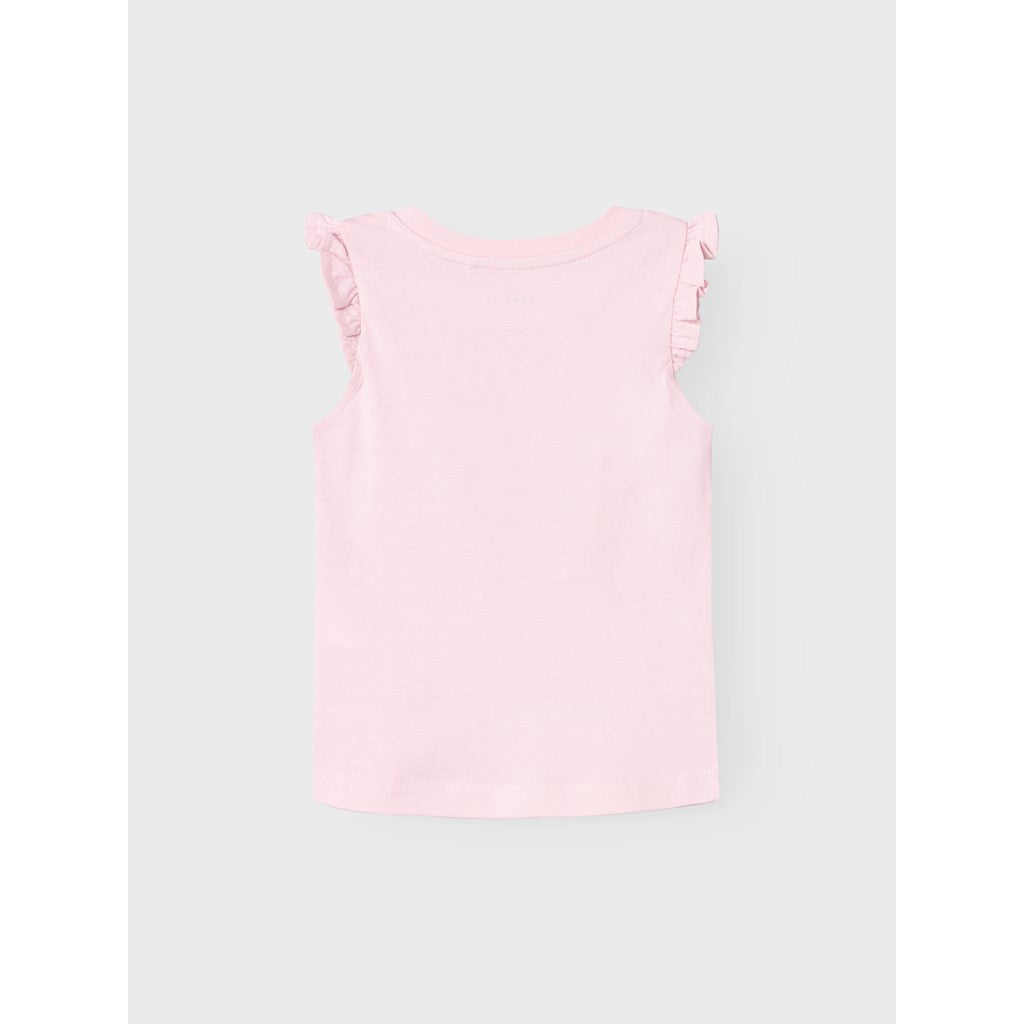 Camiseta Básica Volantes Rosa