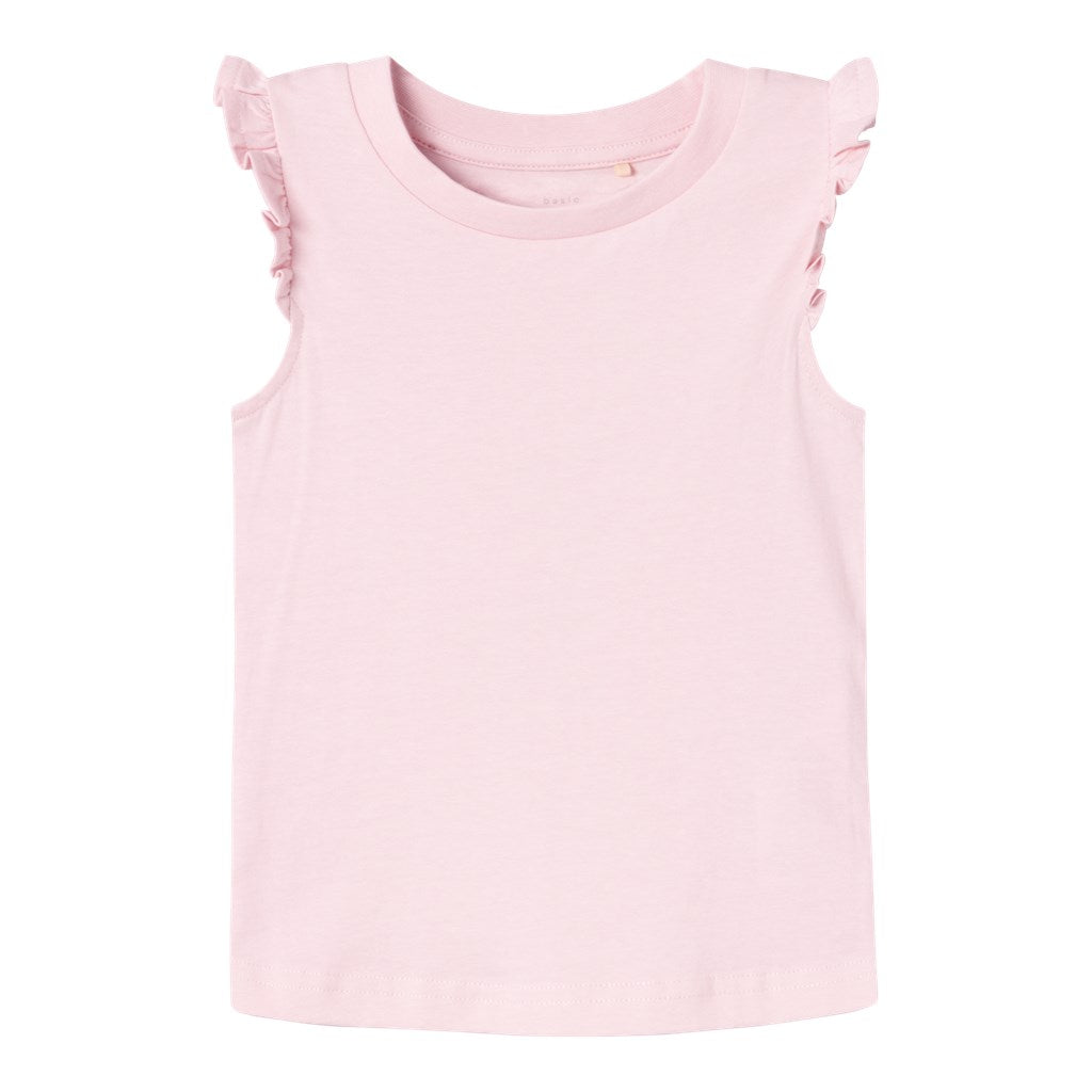 Camiseta Básica Volantes Rosa