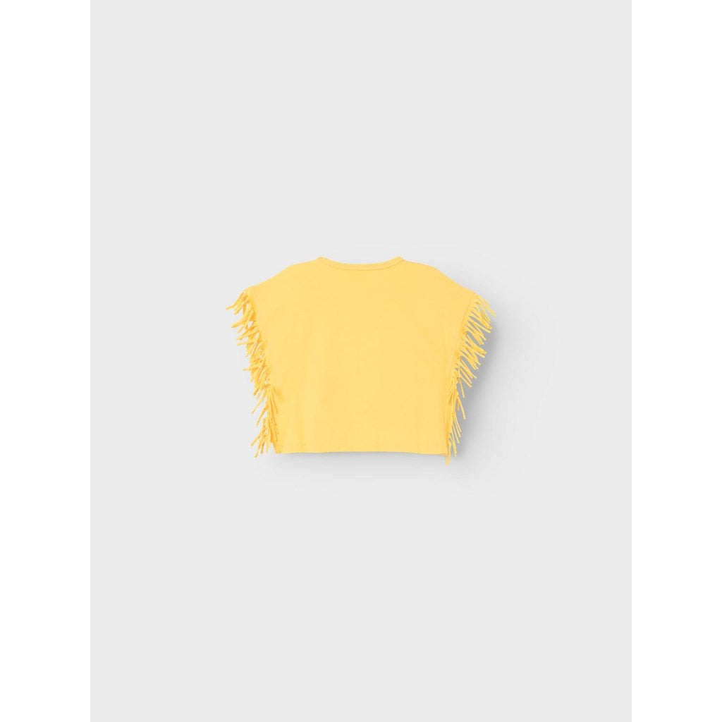 Camiseta Crop Flecos Palmeras