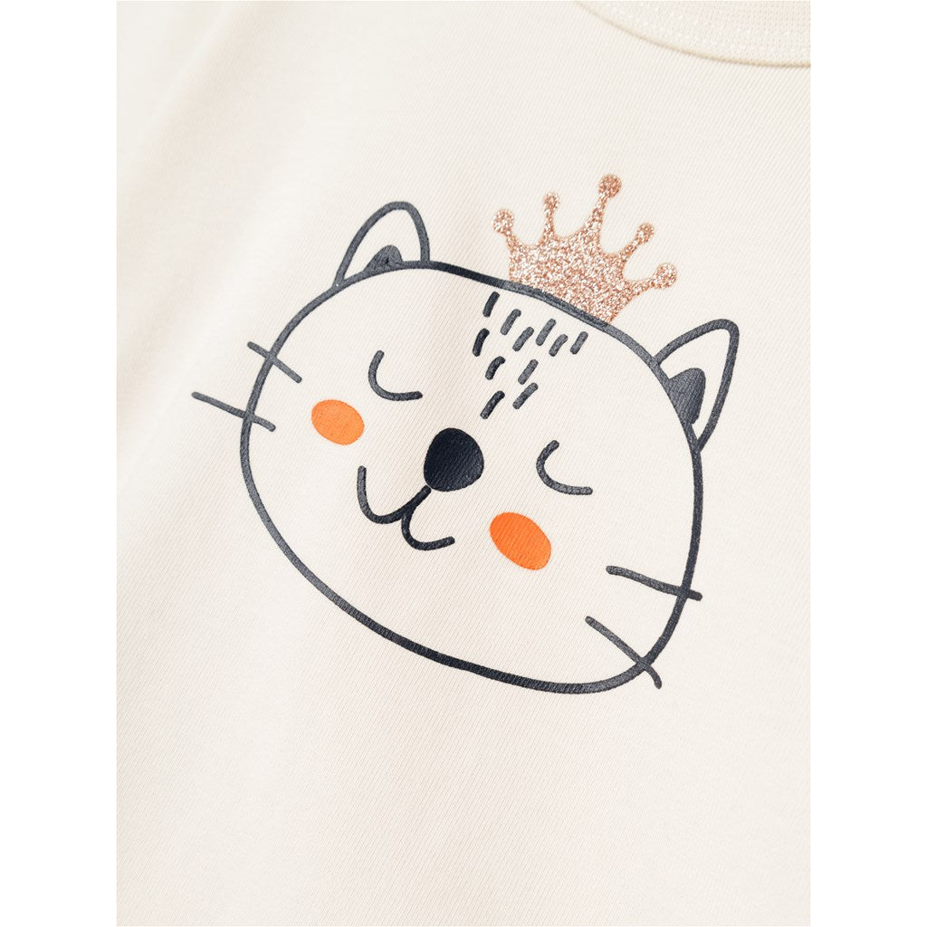 Camiseta Blanca Bebé Gato