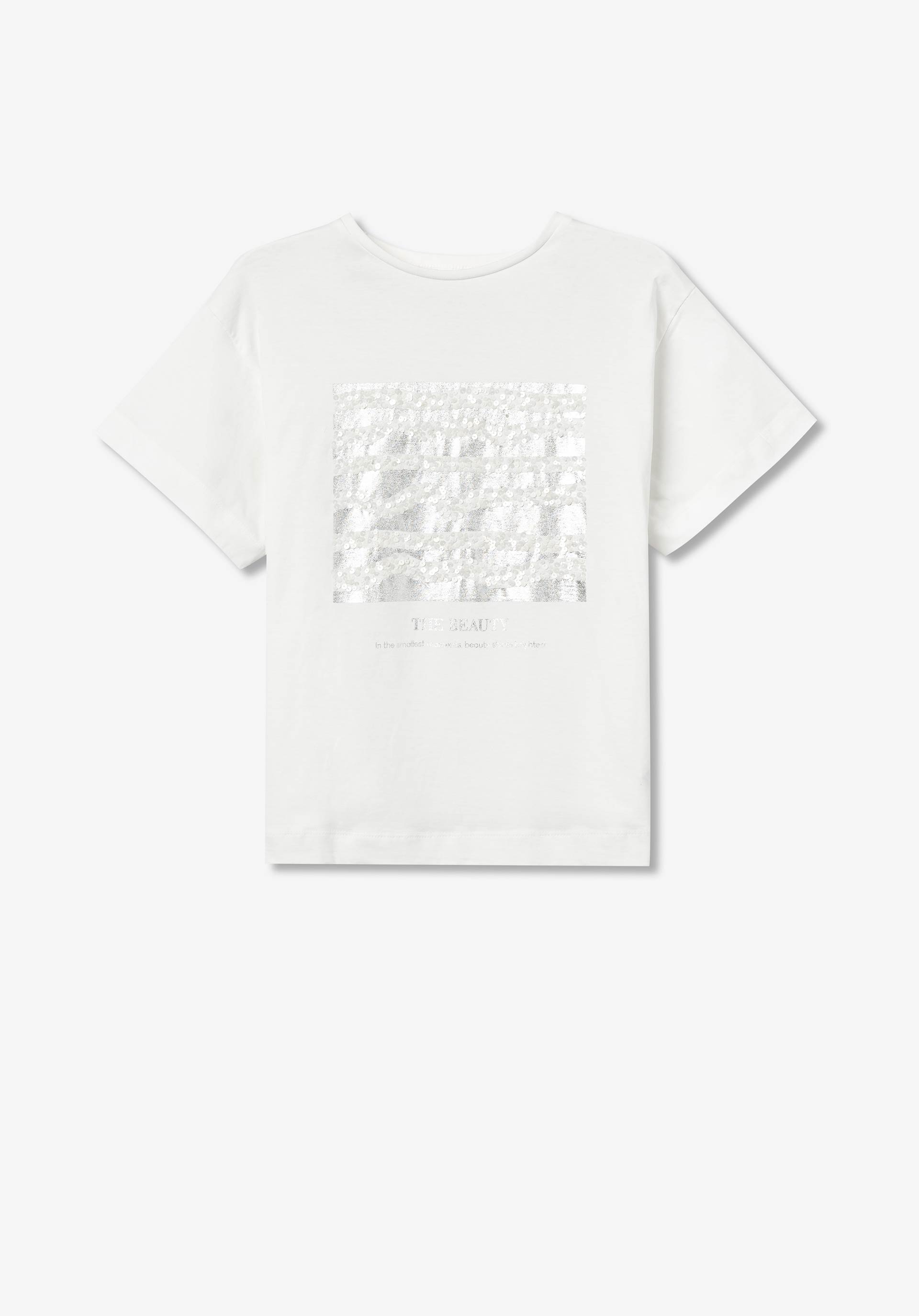 Camiseta Attina Blanco/Plateado