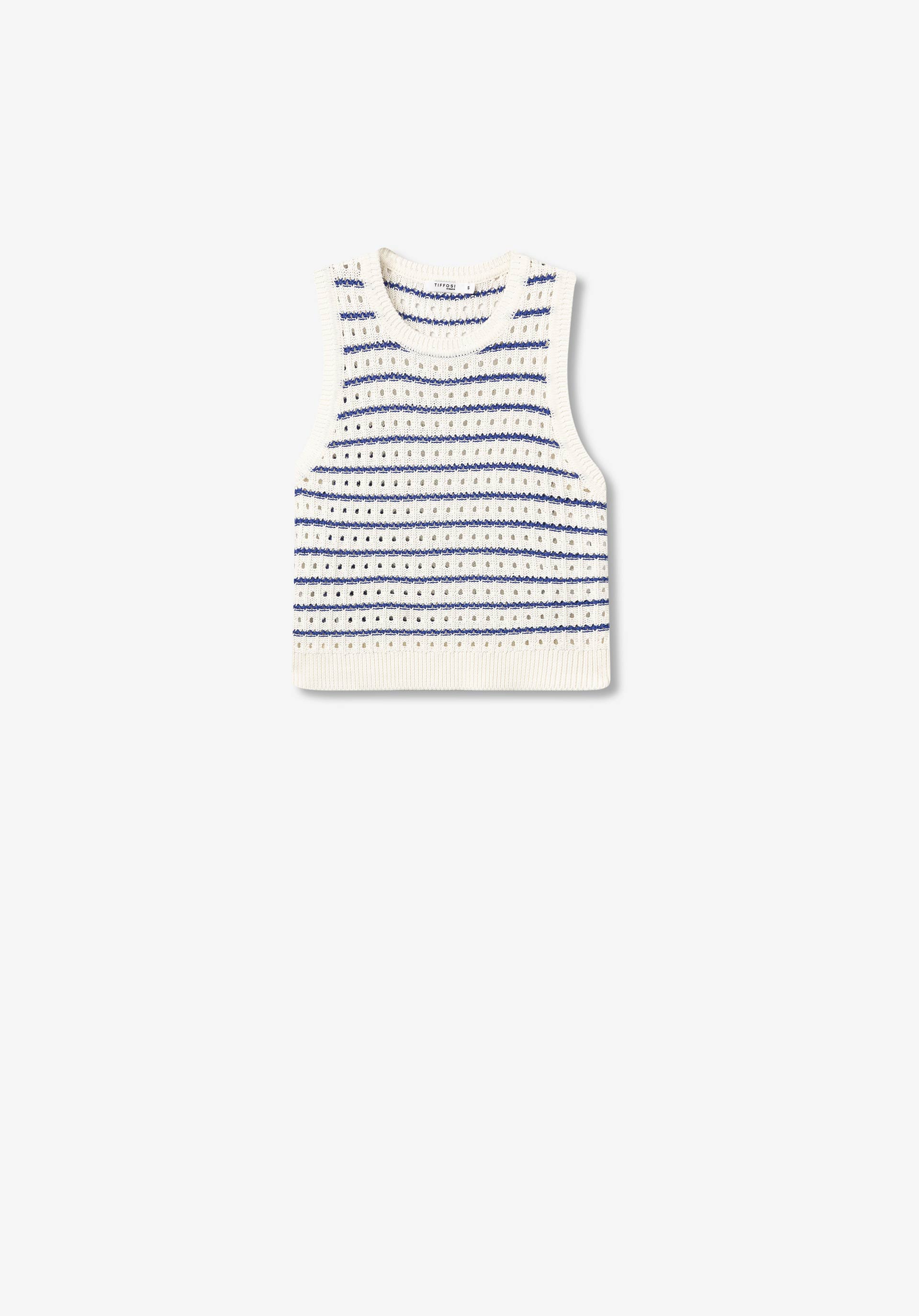 Top Punto Blanco/Azul Chios