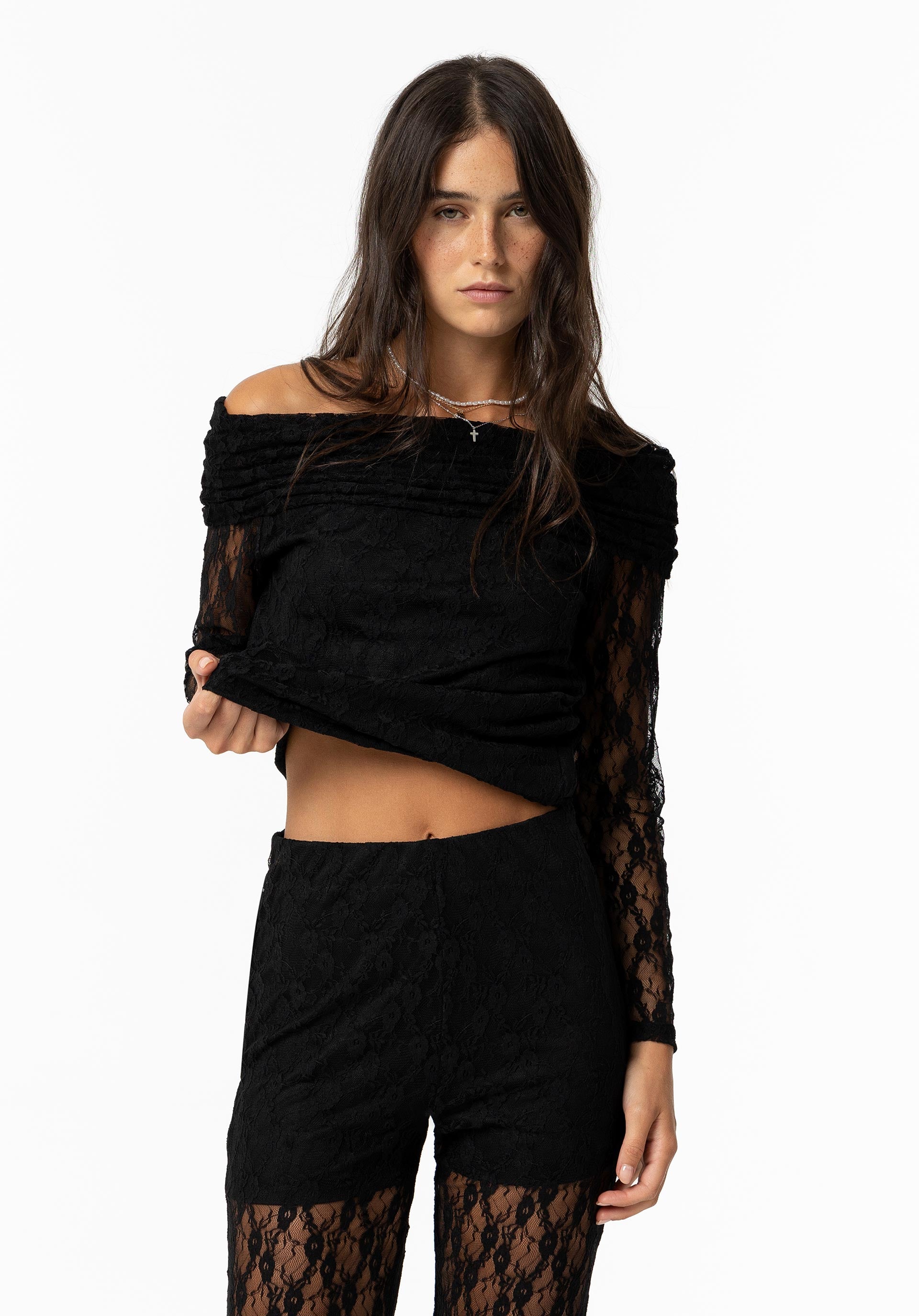 Blusa Encaje Negra Lace