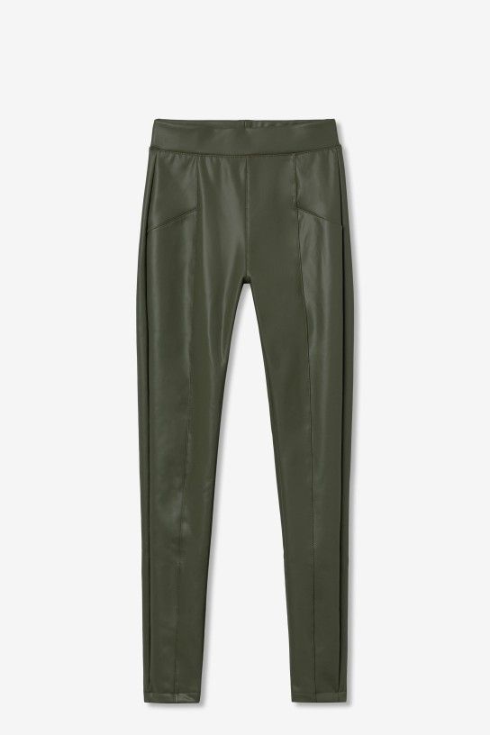 Pantalón Fani Polipiel Verde