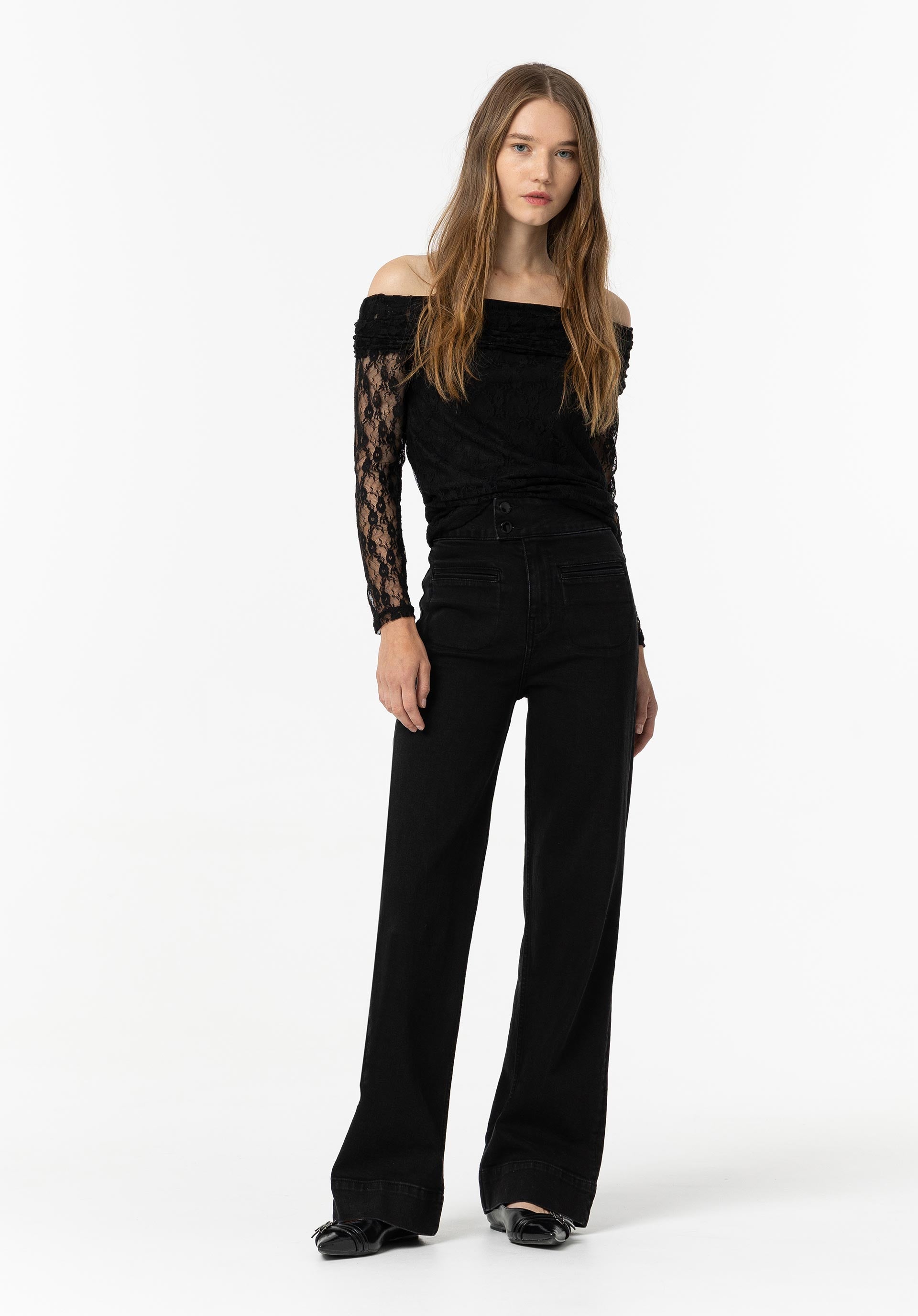 Pantalón Wide Olivia Negro