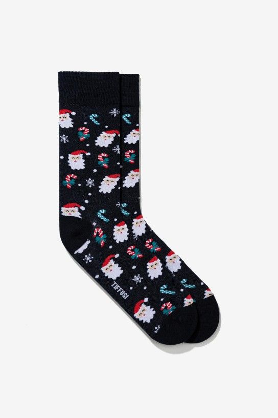 Calcetines Navideños Azul Marino Andy