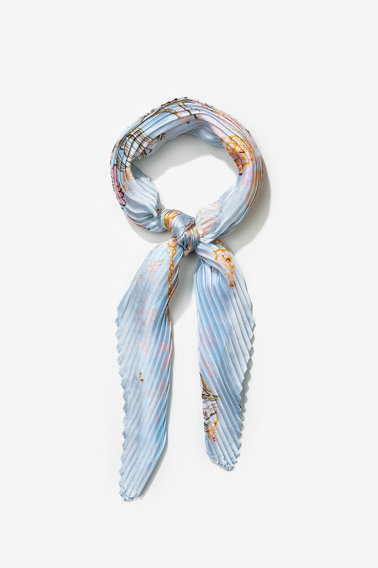Pañuelo Cuello Plisado Floral Blue 109