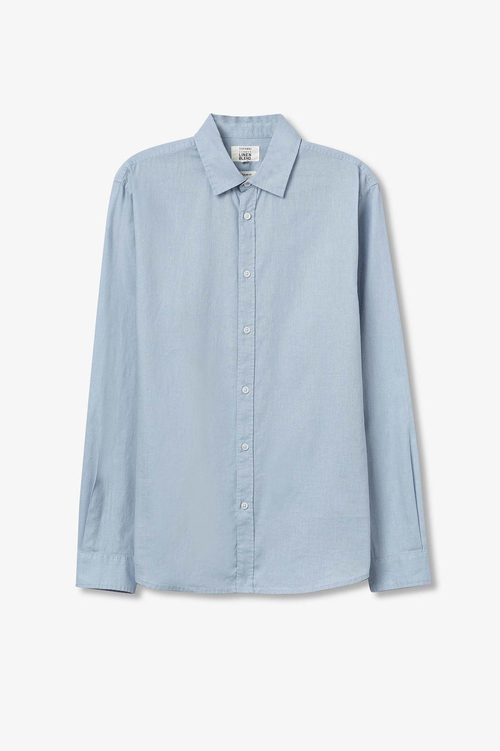 Camisa Lino Porter Azul