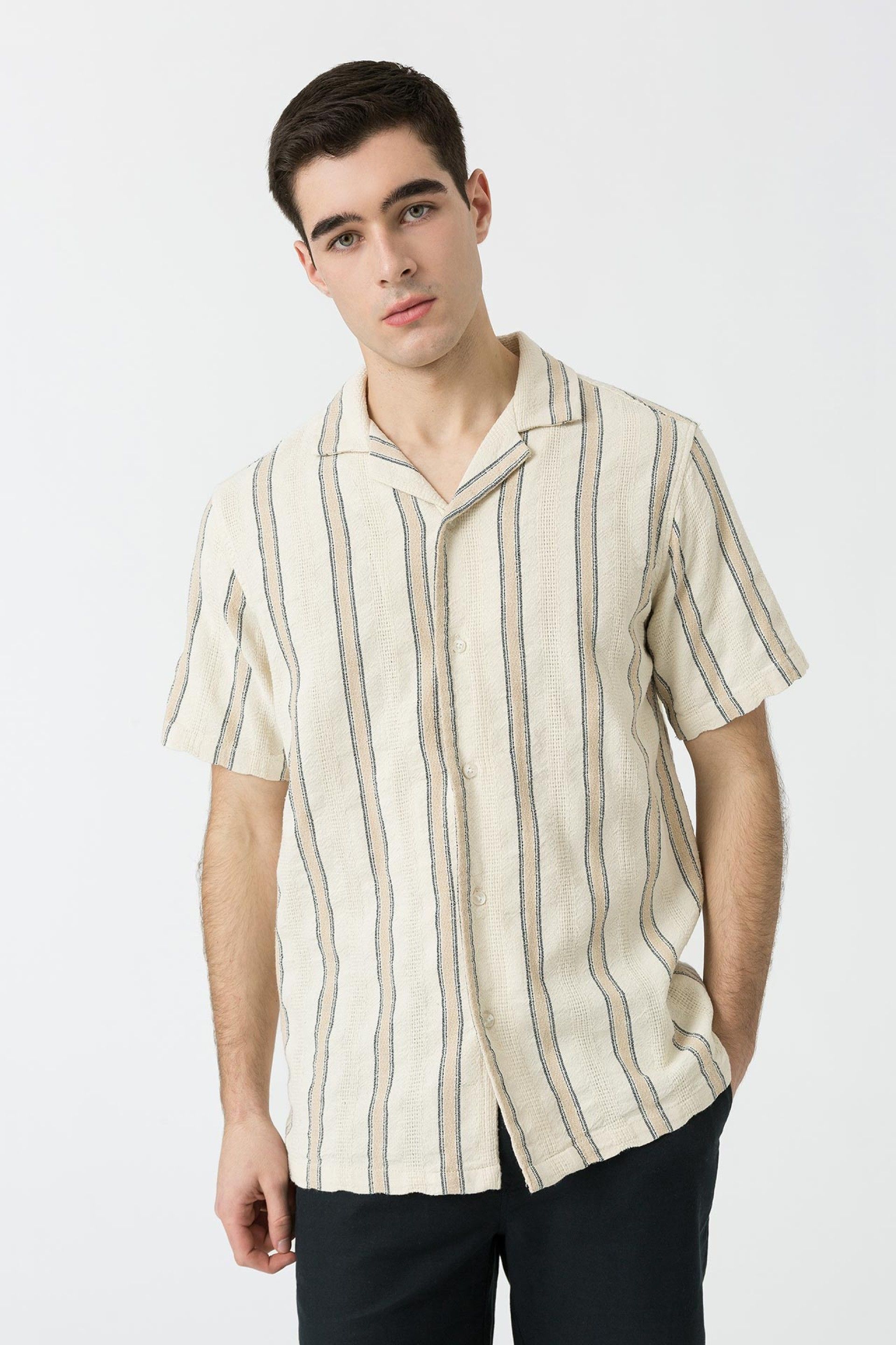 Camisa Manu Rayas Beige