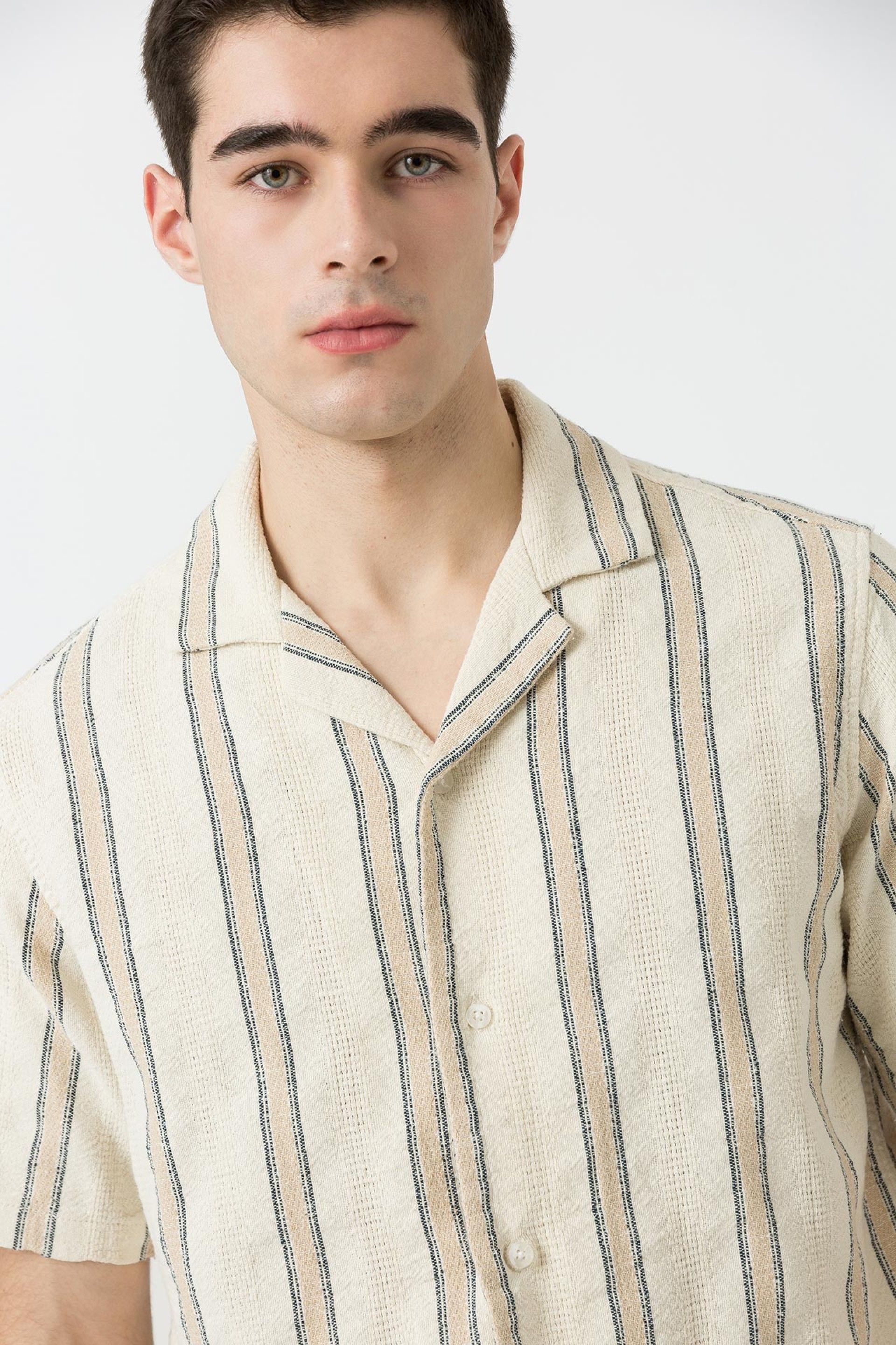 Camisa Manu Rayas Beige