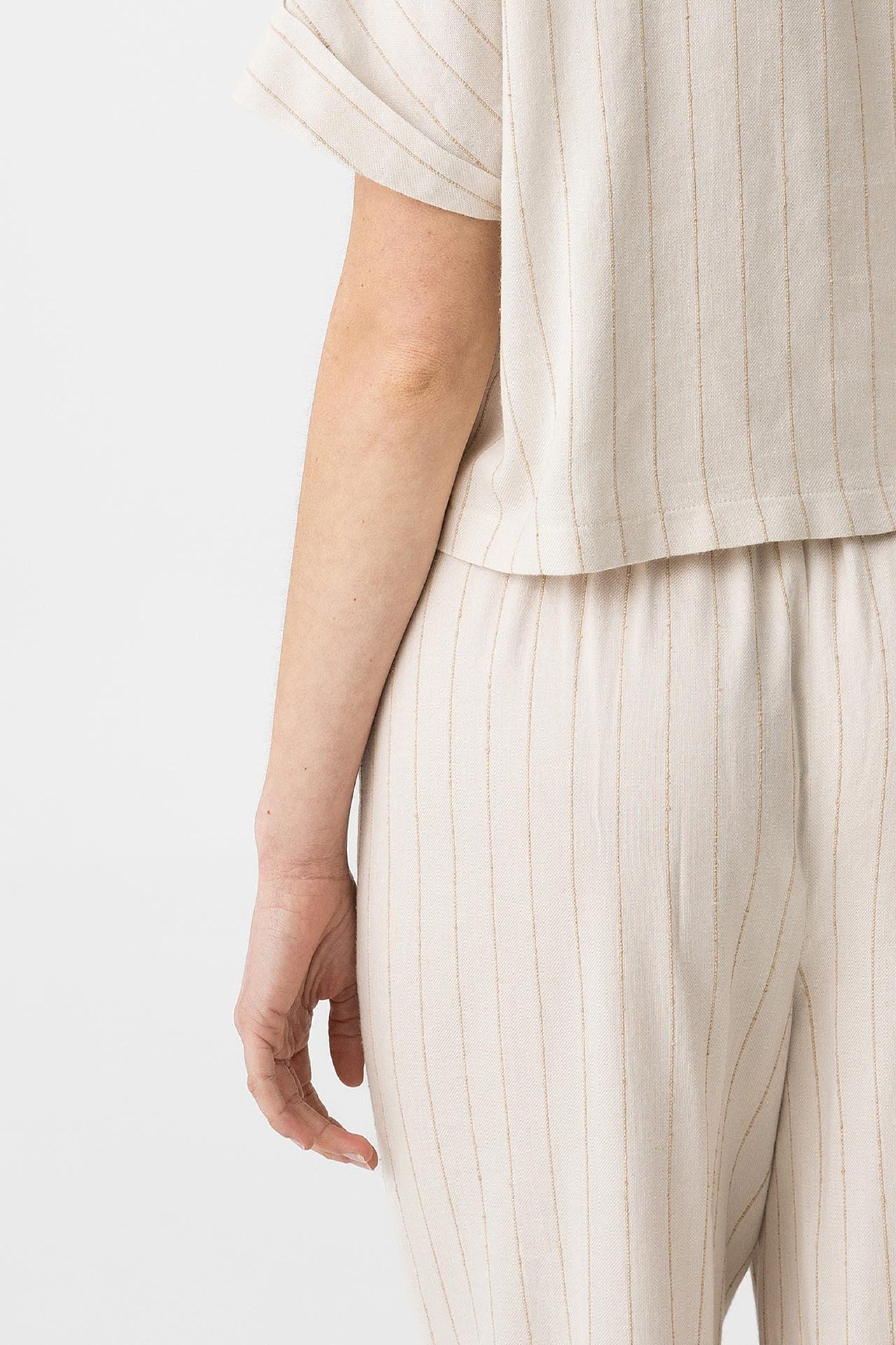 Pantalón Listrado Beige