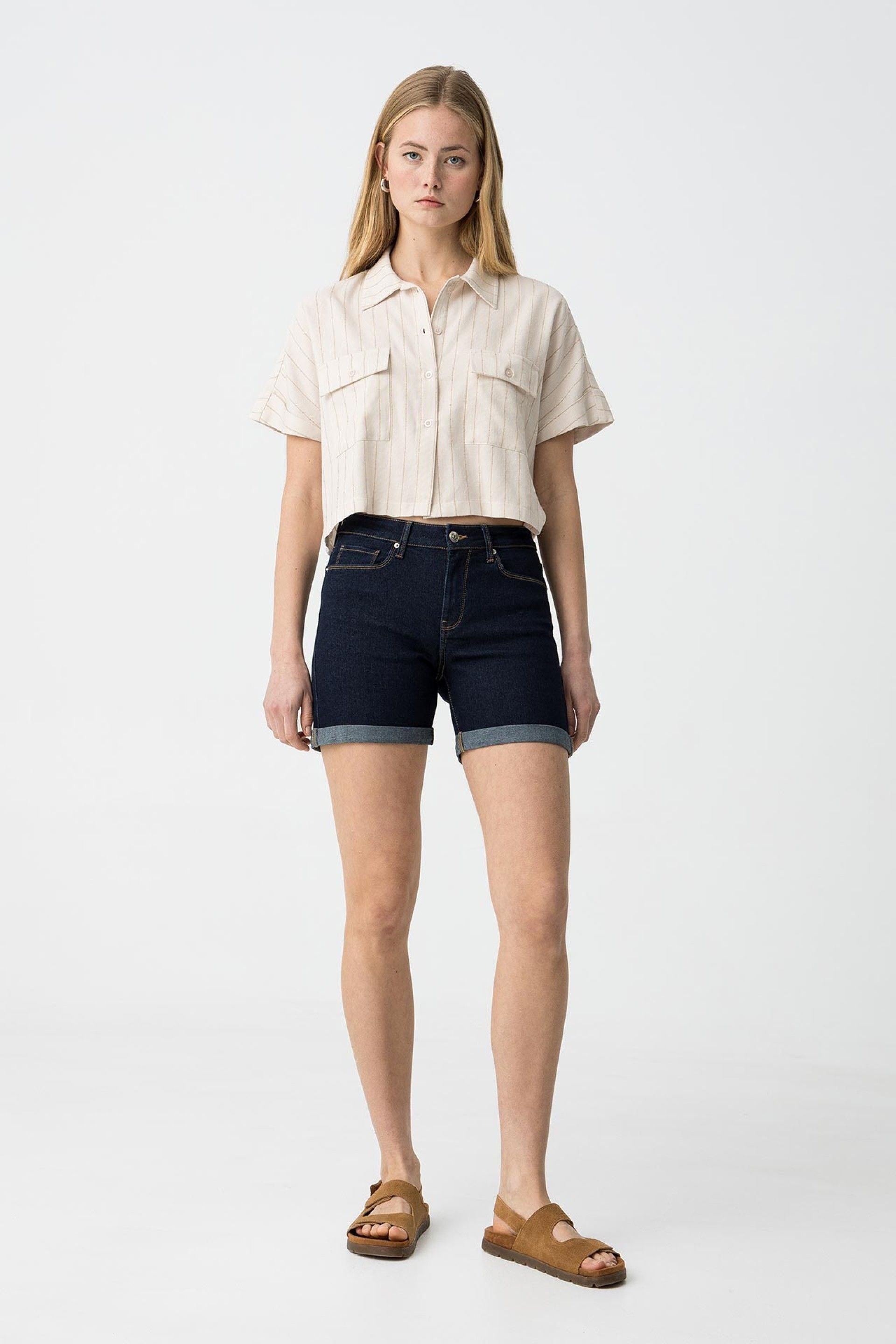 Jeans Corto Oscuro Rachel47 E10