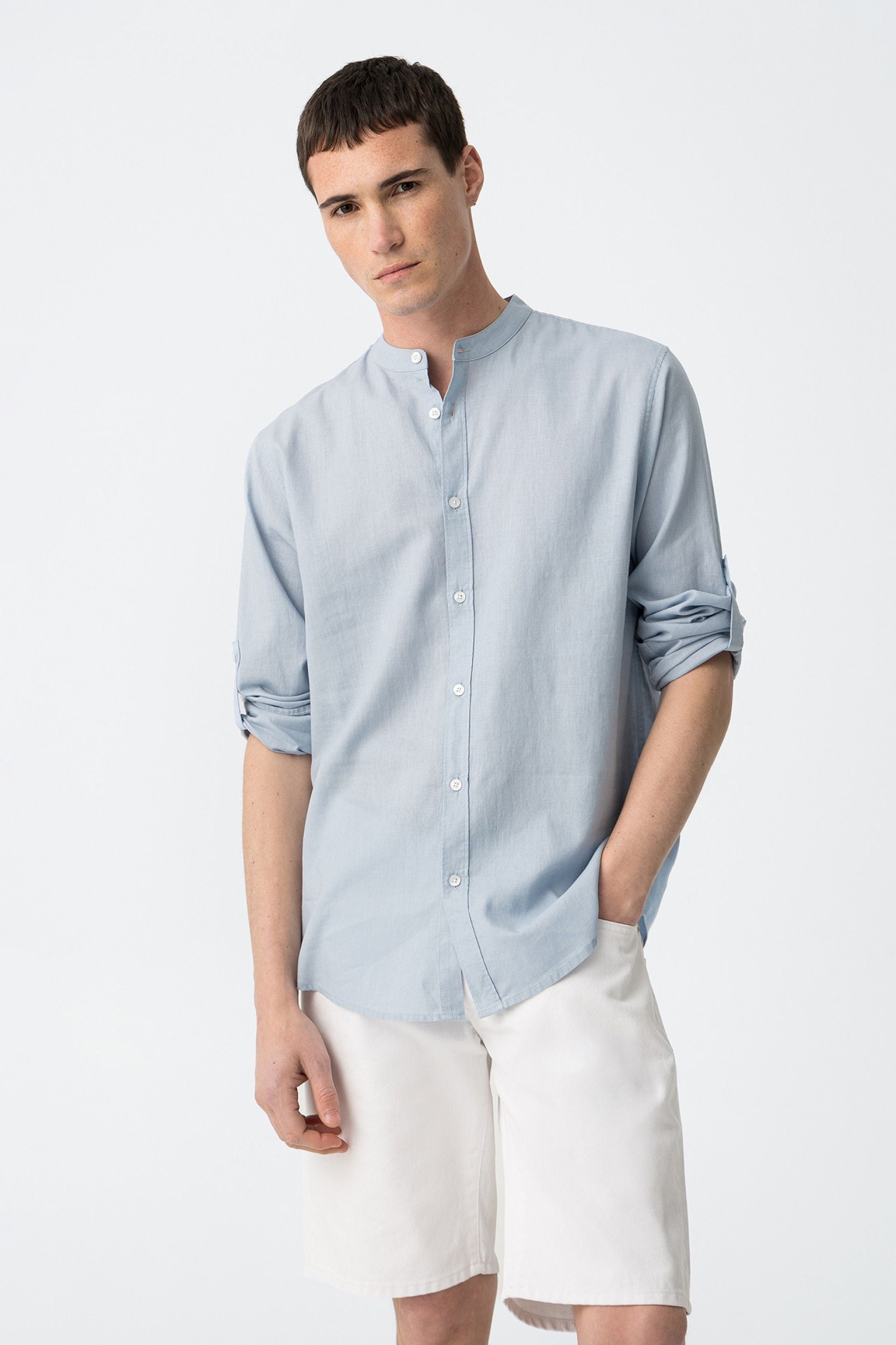 Camisa Bishop Azul