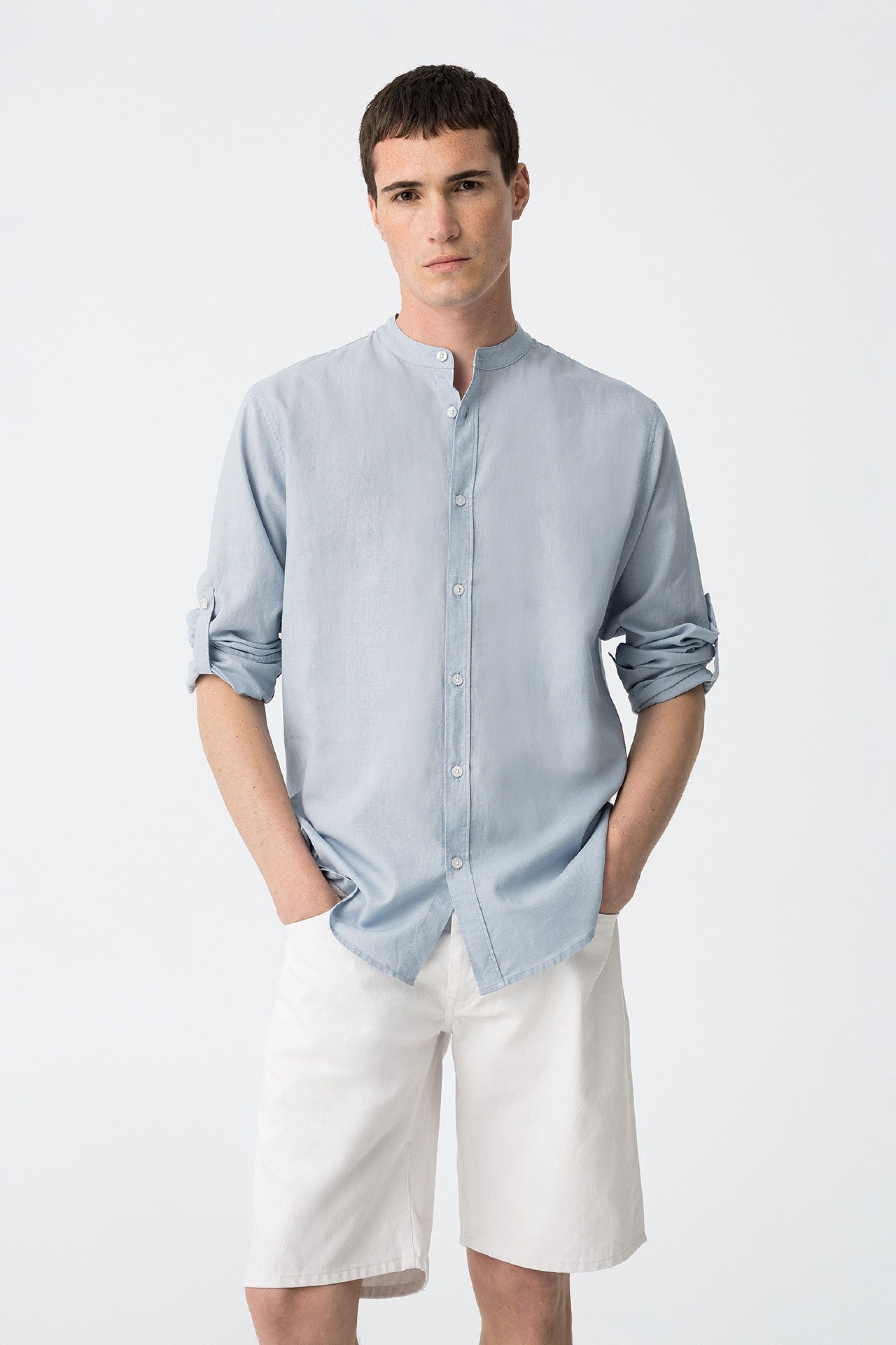 Camisa Bishop Azul