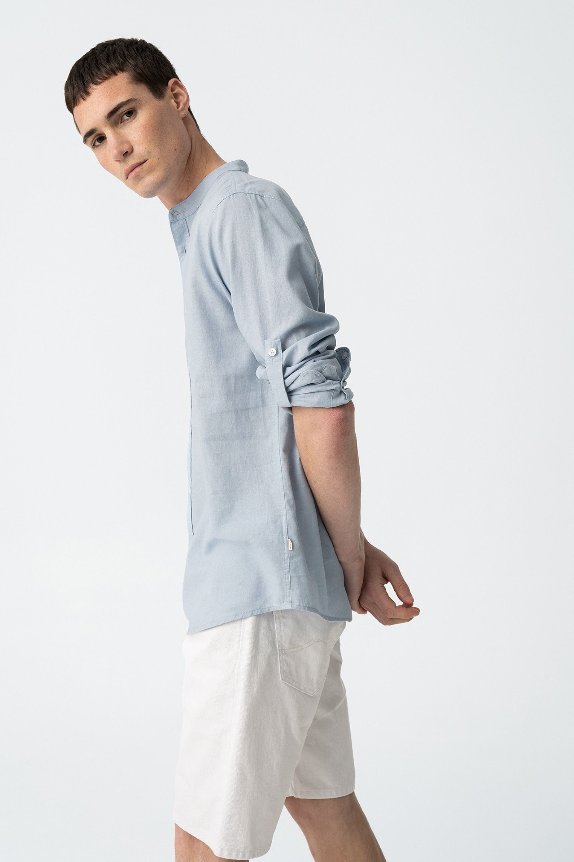 Camisa Bishop Azul
