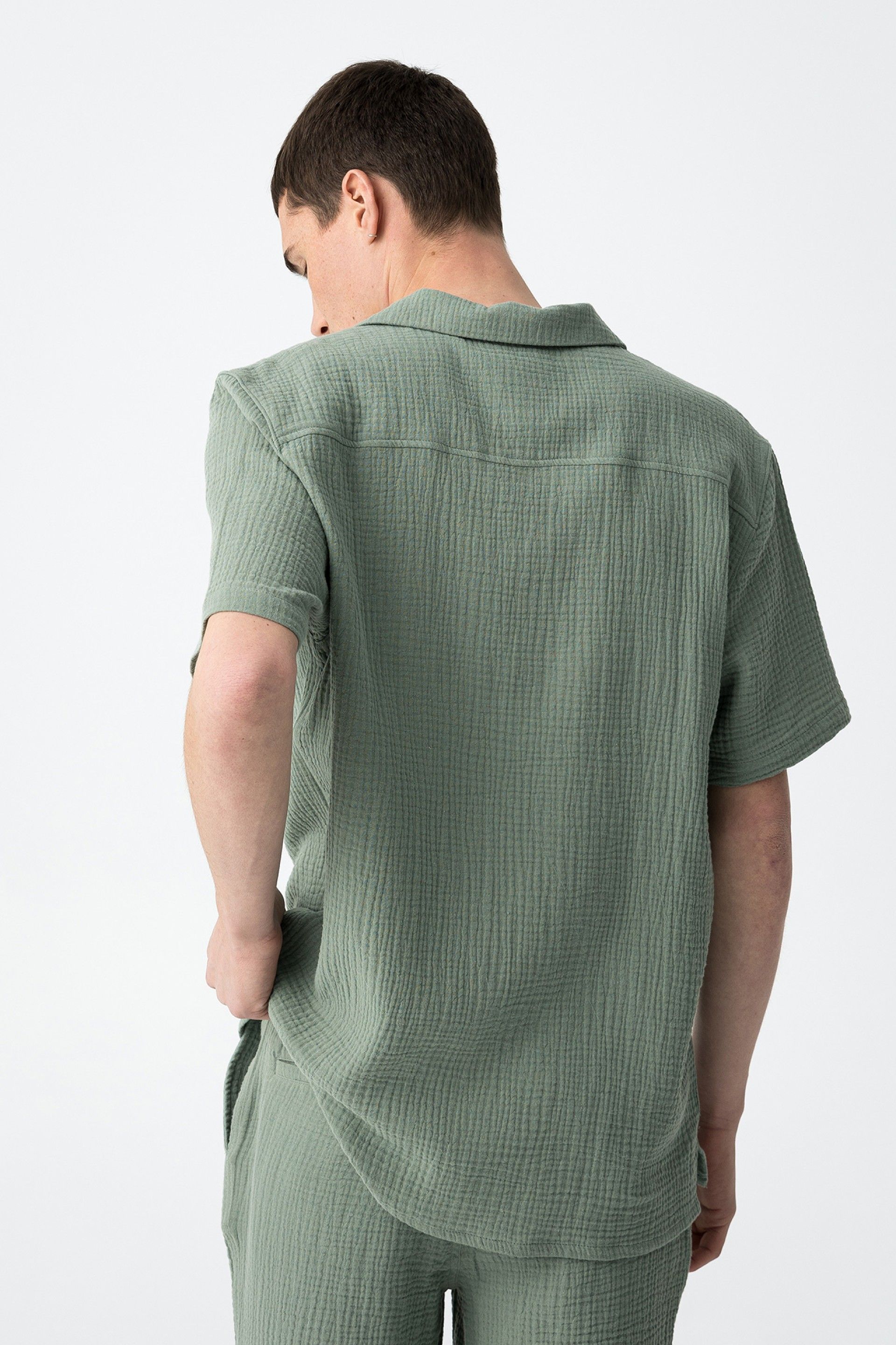 Camisa Melocoton Verde Pistacho