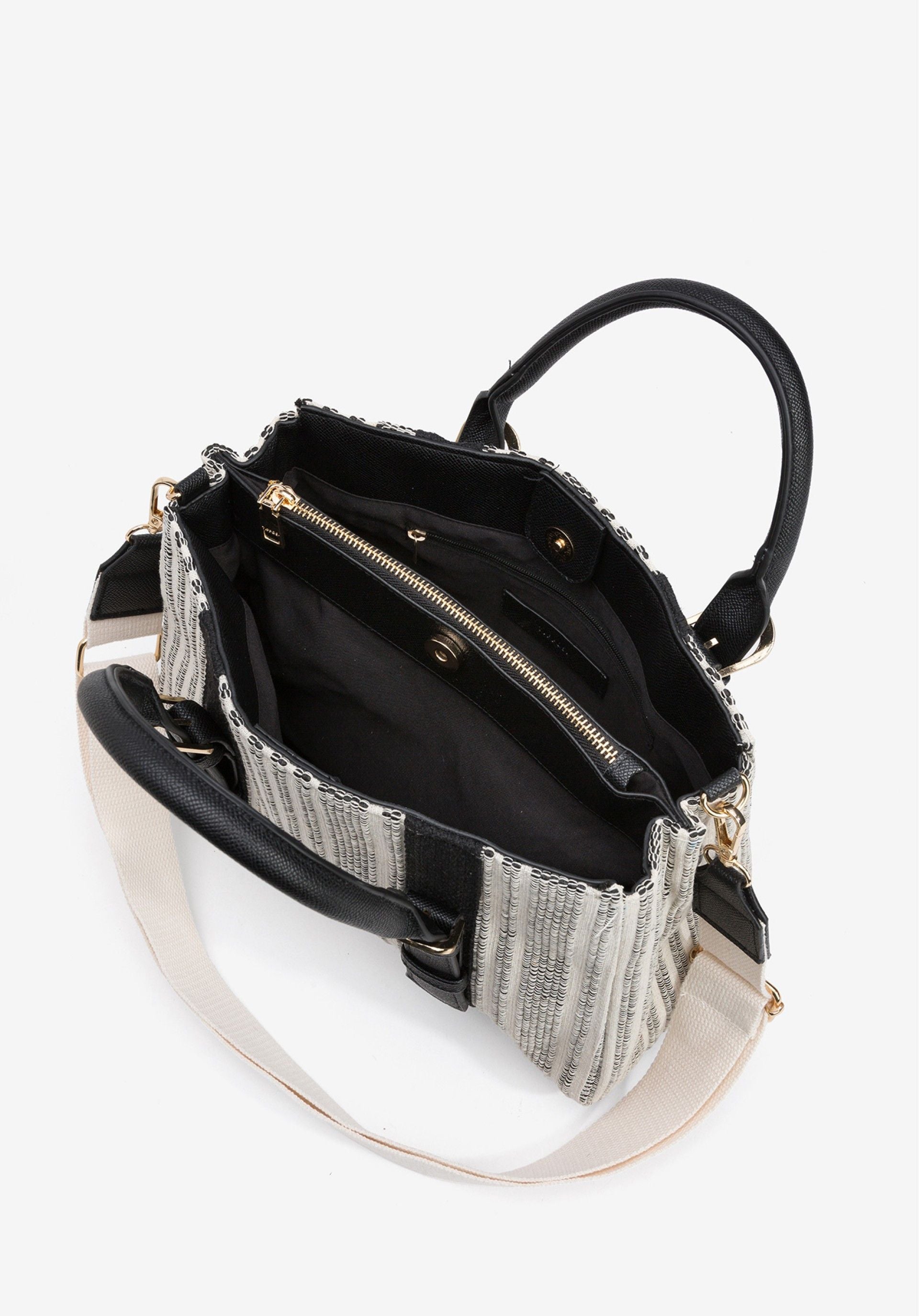 Bolso Jacqueline Rayas Negro