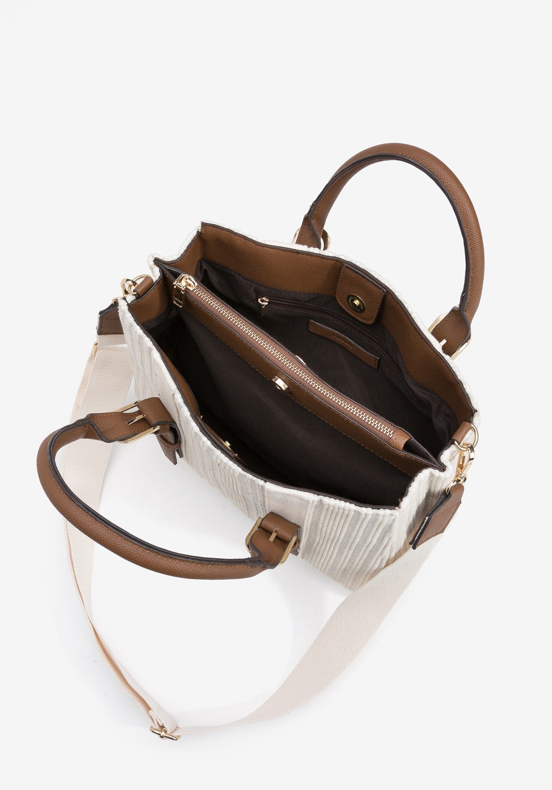 Bolso Jacqueline Rayas Beige